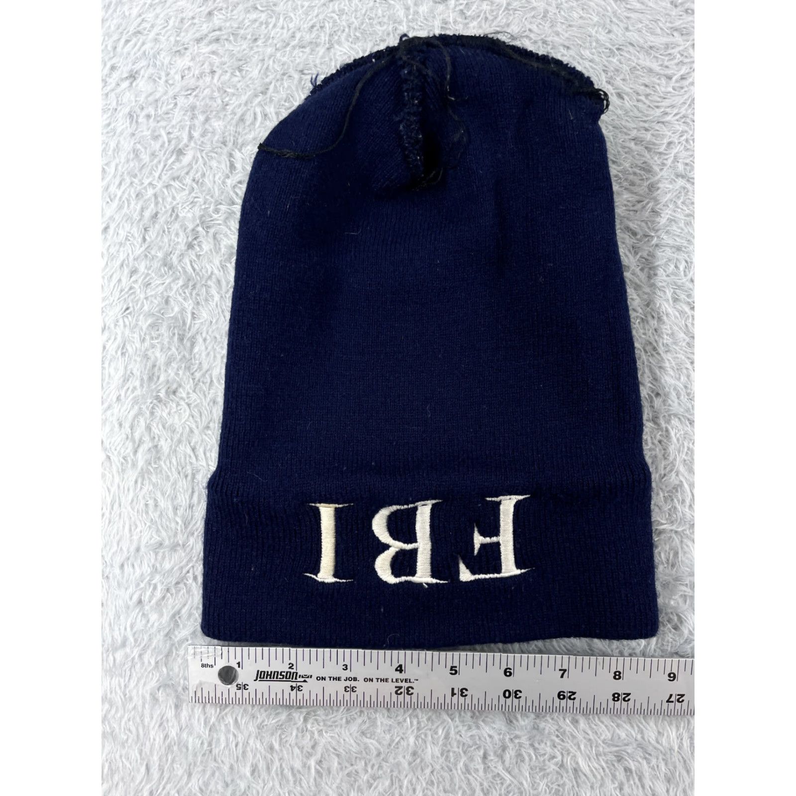 Vintage FBI Beanie Toque Hat Adult One Size Blue Knit Acrylic Unbranded Unisex Adults Size ONE SIZE - 5 Thumbnail
