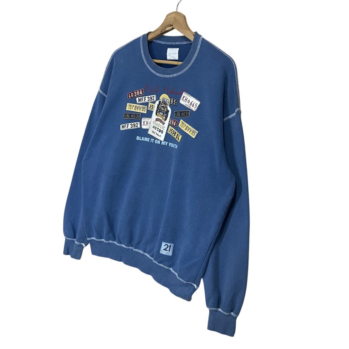 Japanese Brand × Karl Helmut × Vintage Karl Helmut Big Logo Crewneck Sweatshirt Size L Size US L / EU 52-54 / 3 - 3 Thumbnail