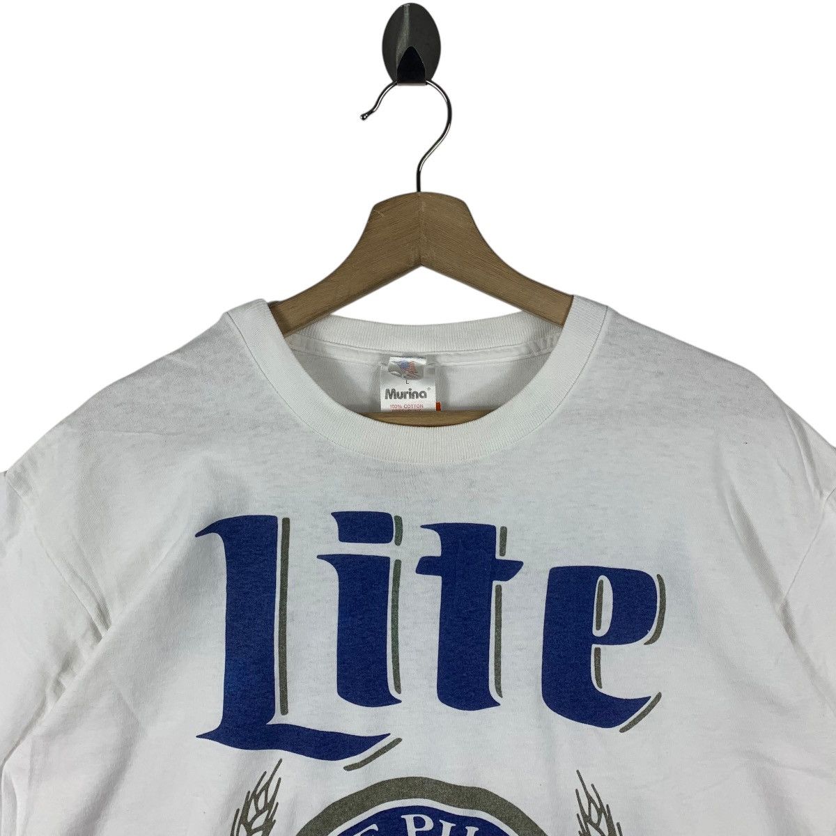 Japanese Brand × Vintage Vintage MILLER LITE beer big print tee Size US L / EU 52-54 / 3 - 2 Thumbnail