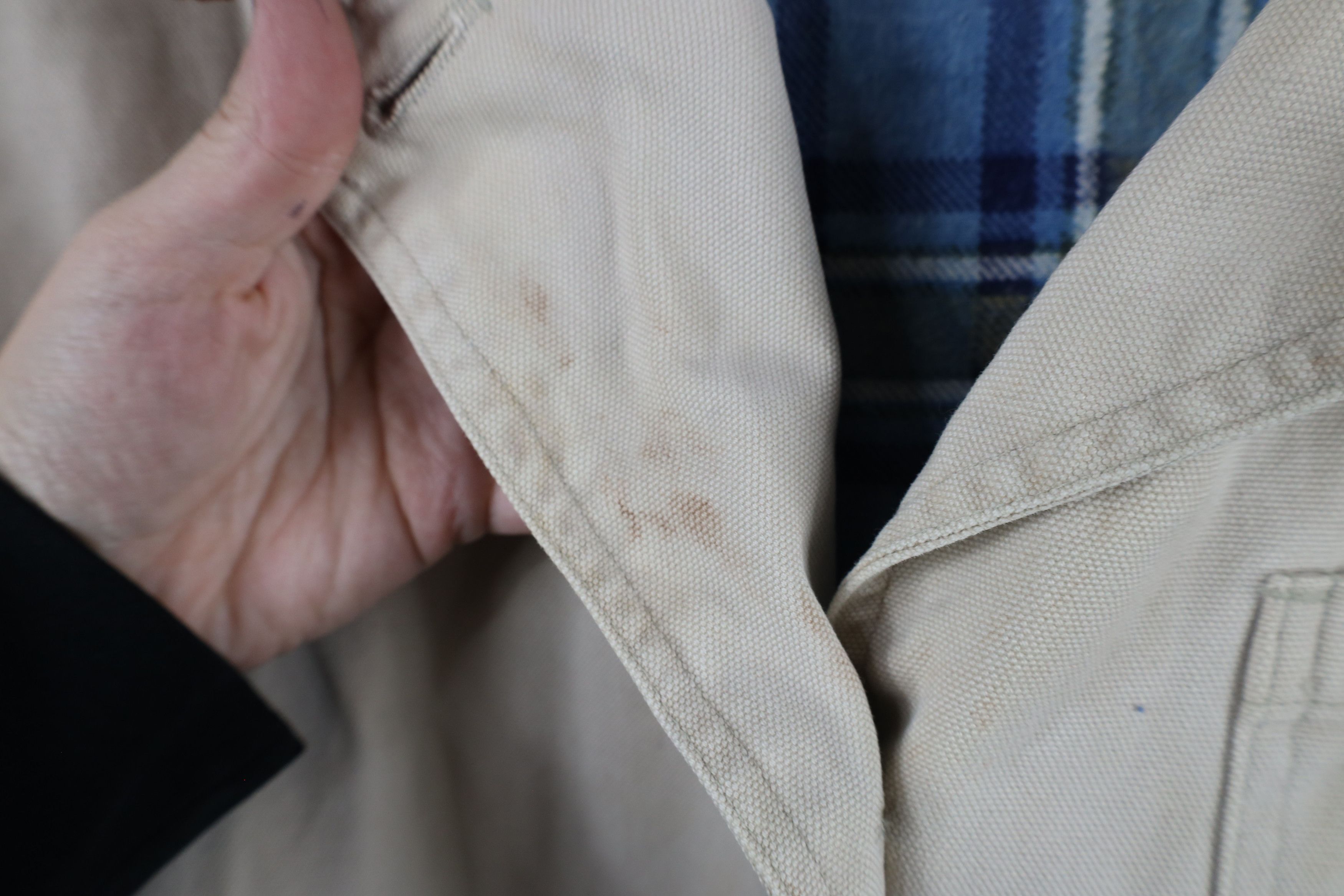 Vintage Vintage 90s Streetwear Flannel Lined Chore Barn Jacket Beige Size XL / US 12-14 / IT 48-50 - 12 Thumbnail