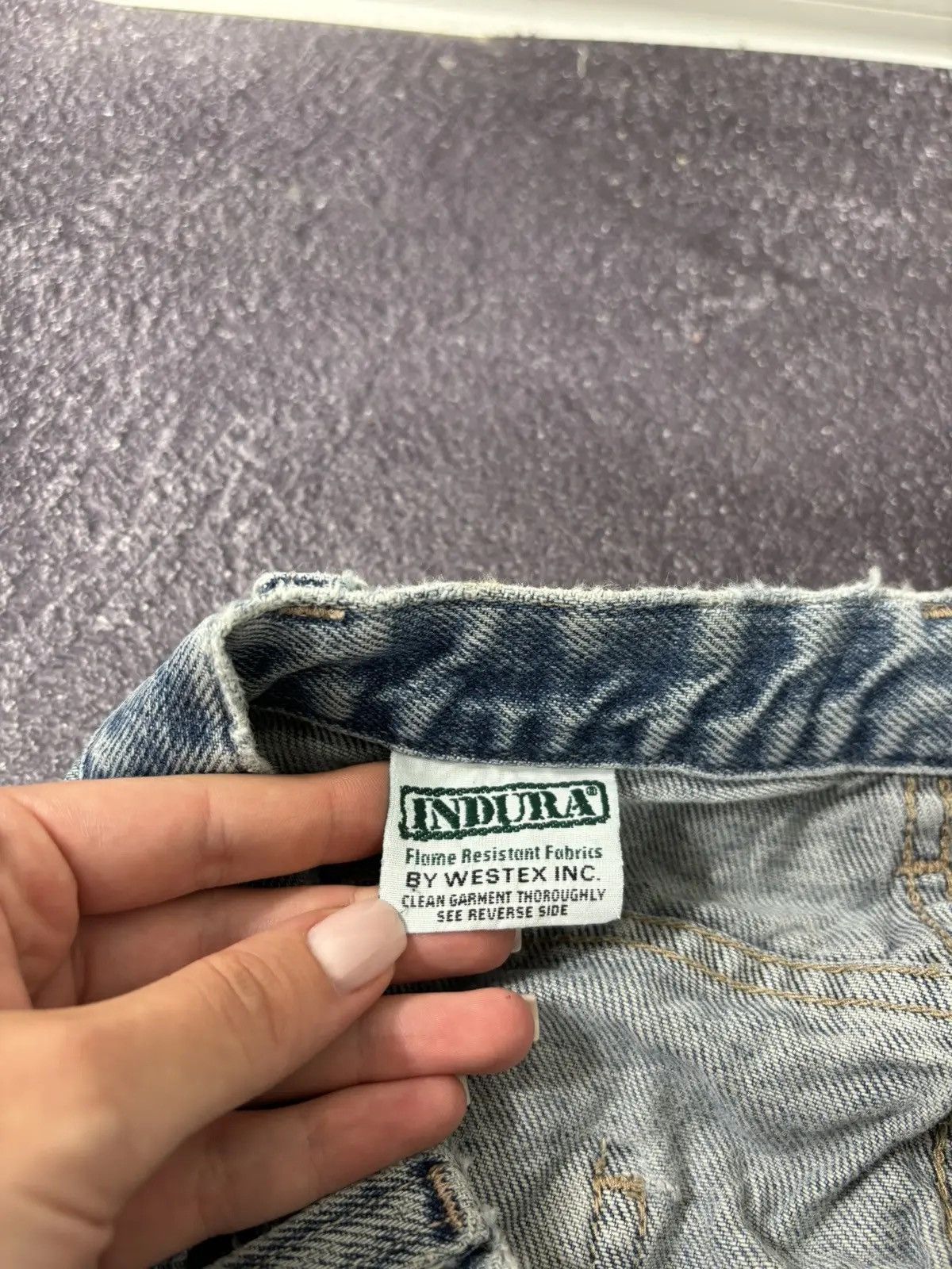 Dickies × Vintage Vintage 90s Dickies Flame Resistant USA Denim Baggy Jeans Size US 36 / EU 52 - 14 Thumbnail