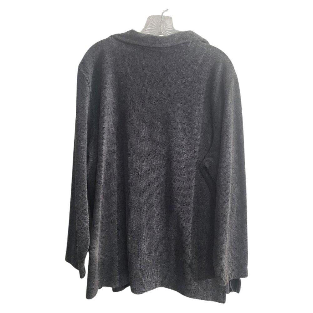 Designer CT1894 Liz Claiborne Woman Gray Sweater 1X Size XL / US 12-14 / IT 48-50 - 3 Thumbnail