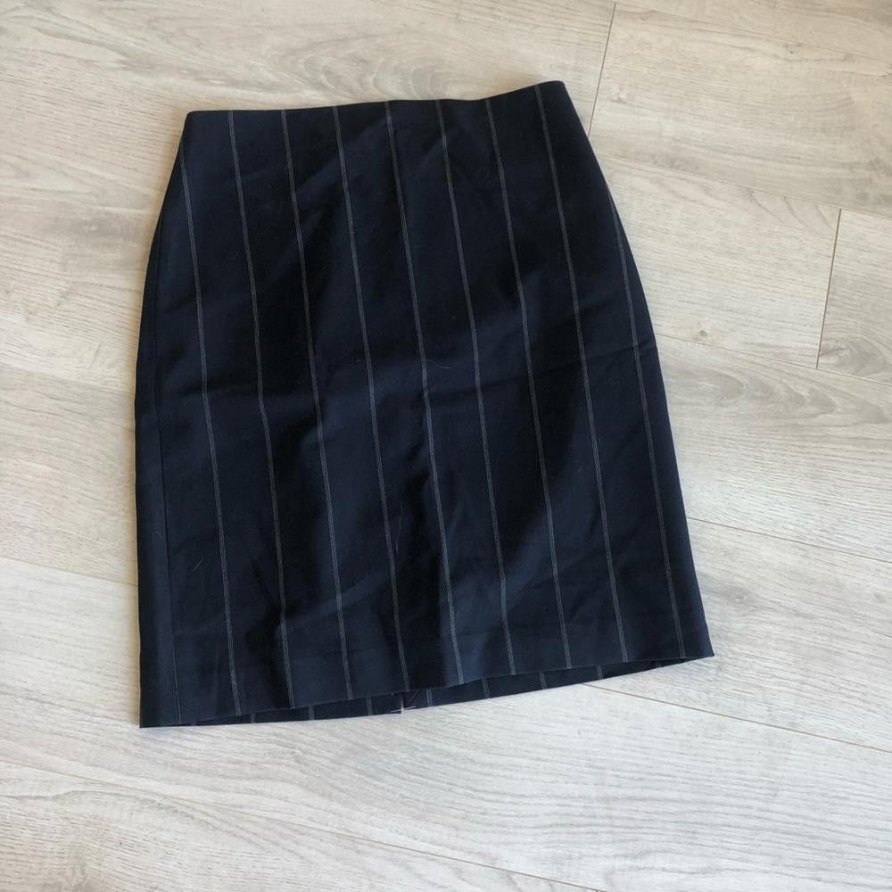 Express Express Blue Striped Work Professional Skirt Size 28" / US 6 / IT 42 - 2 Thumbnail