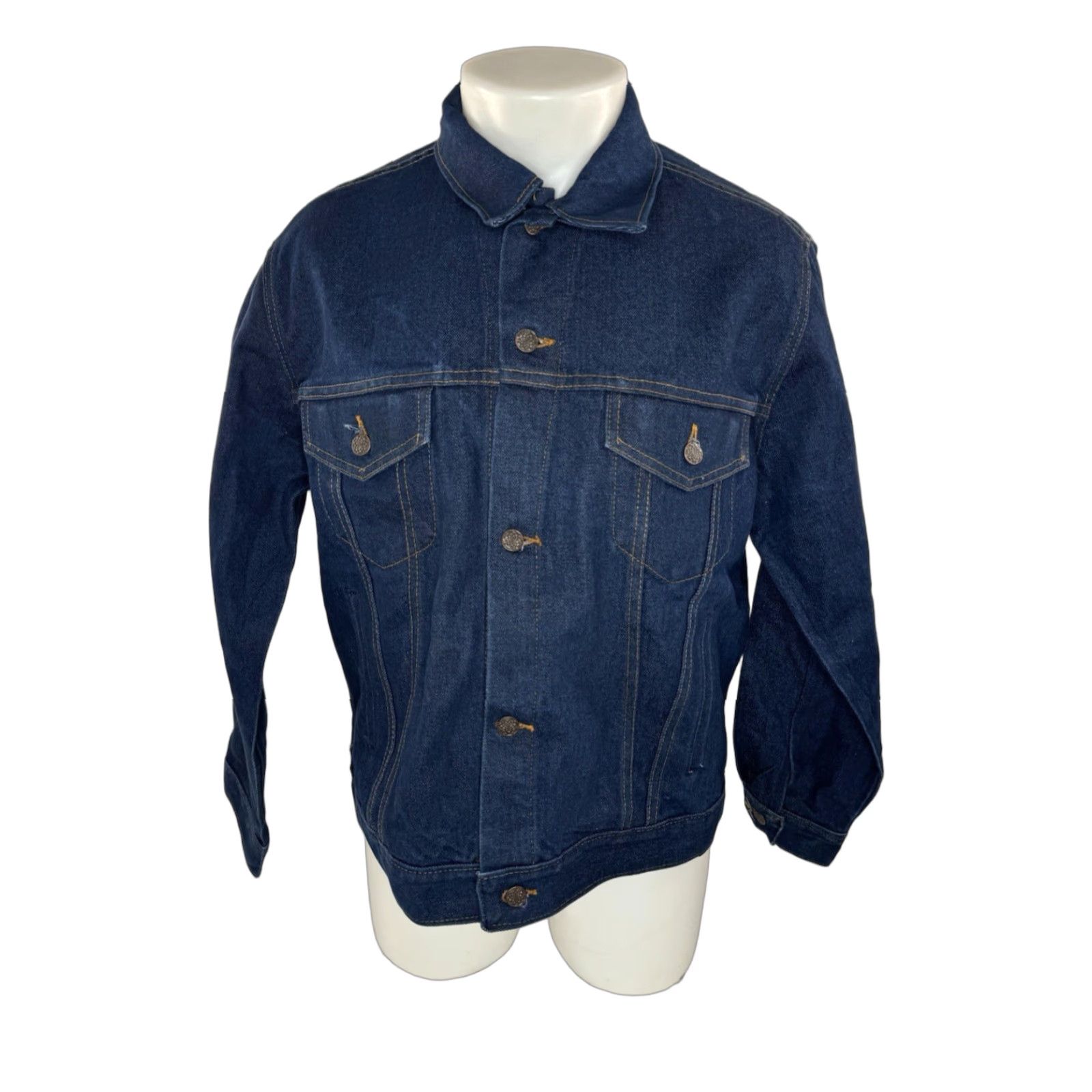 Vintage VINTAGE Big Mac Denim Trucker Jacket Mens 46 R M / L Blue Cotton Blend 46 Jacket Mens XL? Size US S / EU 44-46 / 1 - 1 Thumbnail