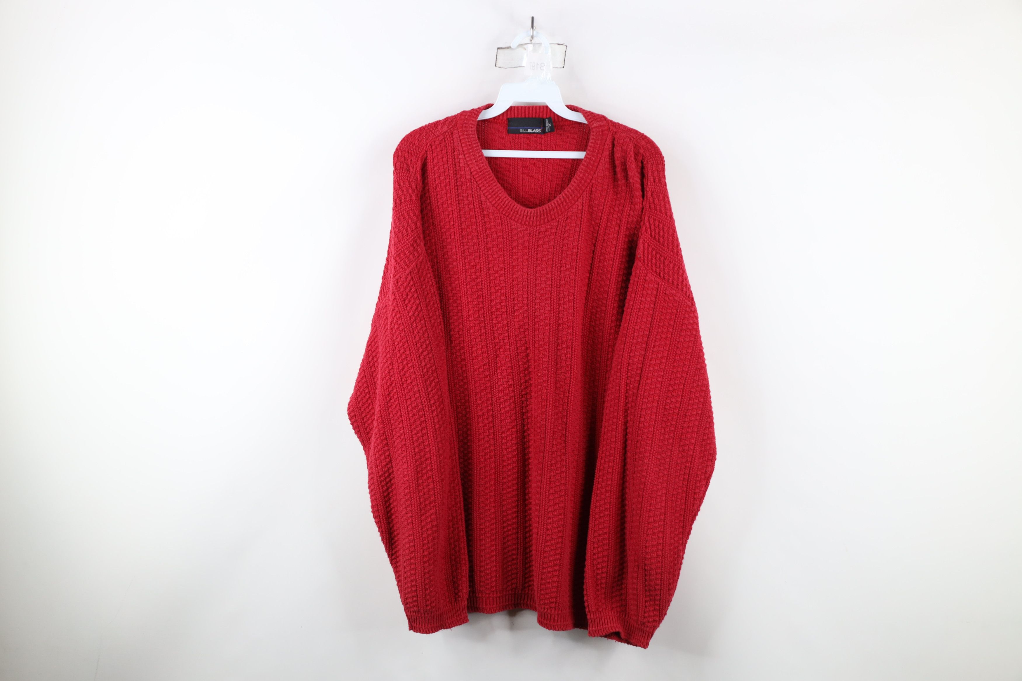 Vintage Vintage 90s Streetwear Cotton Knit Crewneck Sweater USA Size US XL / EU 56 / 4 - 1 Thumbnail