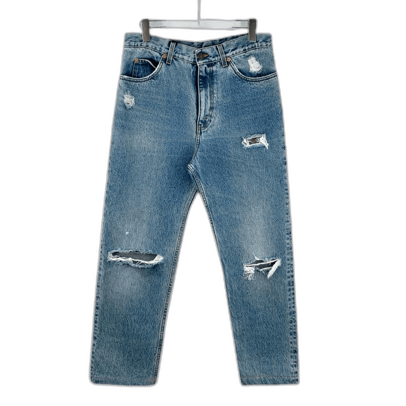 Gucci Gucci Light Blue Distressed Denim Pants-2506 Size 33" - 1 Thumbnail