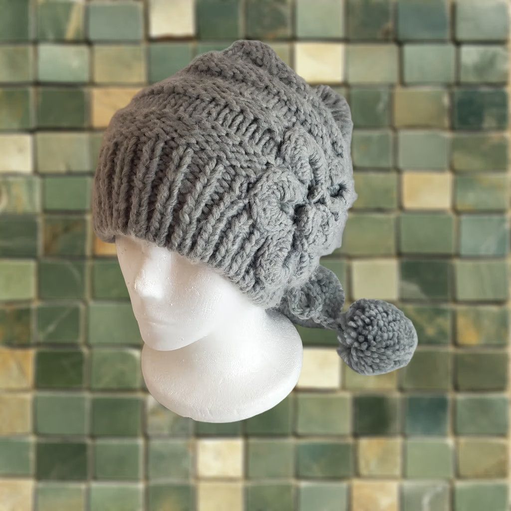 Burton VINTAGE Burton Snowboards Womens Ponytail Beanie Flower Gray Y2K Size ONE SIZE - 1 Thumbnail