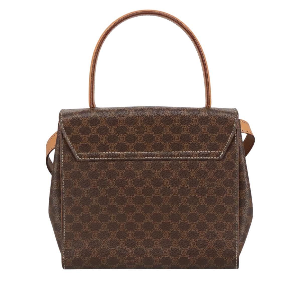 Celine CELINE Macadam Canvas Hand Bag Pvc Leather Brown Gold Size ONE SIZE - 1 Thumbnail