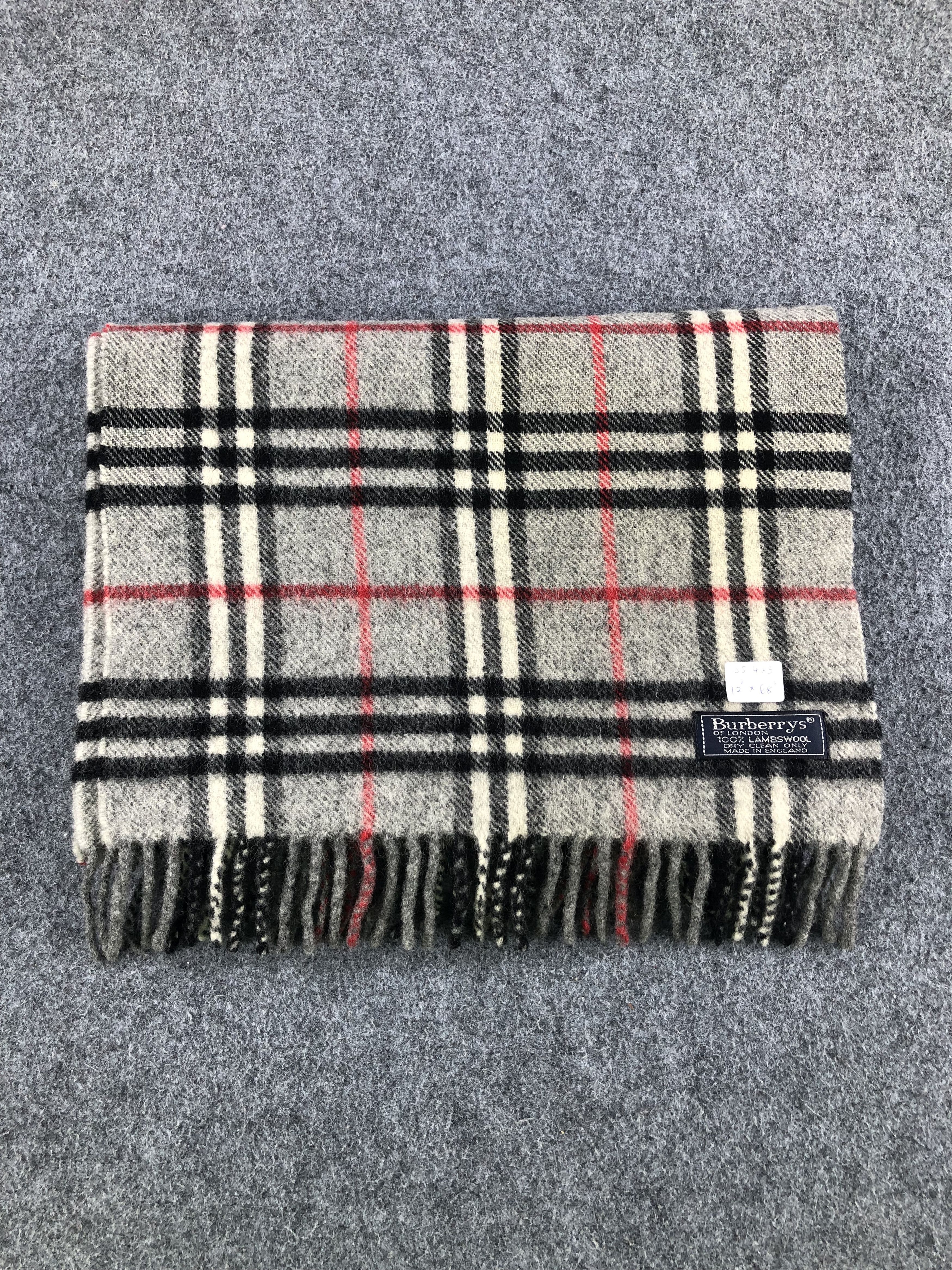 Burberry Burberrys Lambswool Scarf / Muffler / Neckwear Size ONE SIZE - 6 Thumbnail