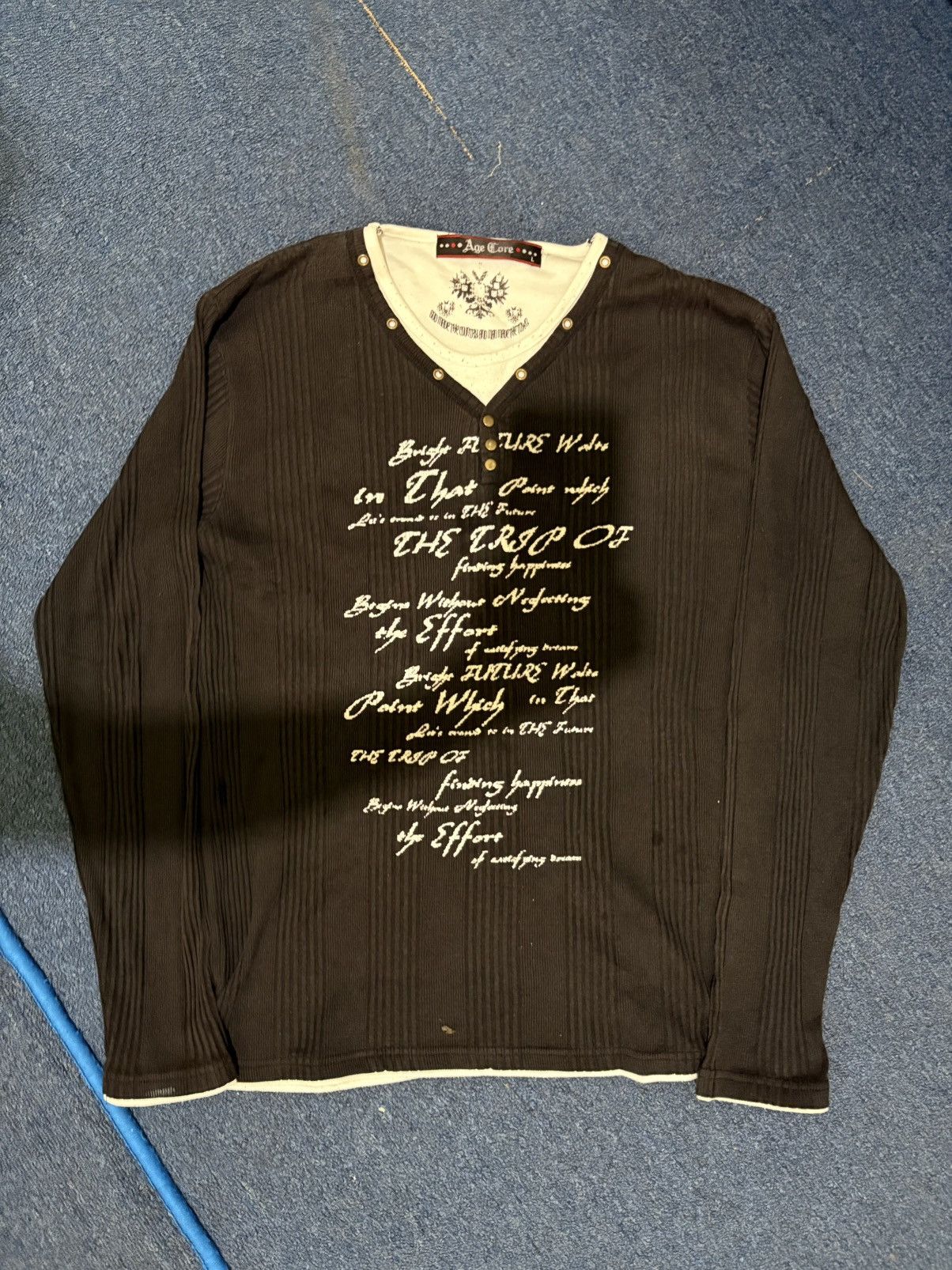 Japanese Brand Double layer longsleeve poem age core ifsixwasnine style Size US L / EU 52-54 / 3 - 1 Thumbnail