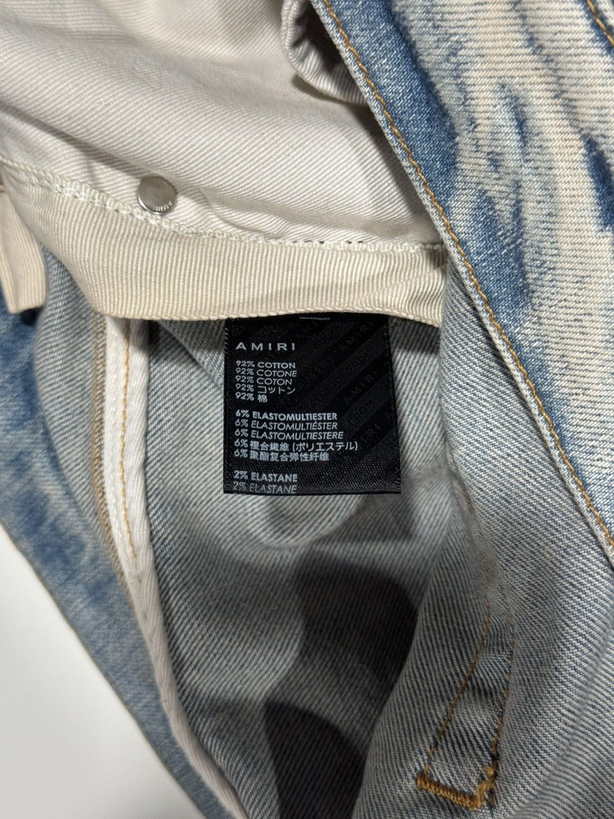 Amiri Amiri Thrasher Plus Distressed Stacked Denim Jeans 36x34 Size US 36 / EU 52 - 6 Thumbnail