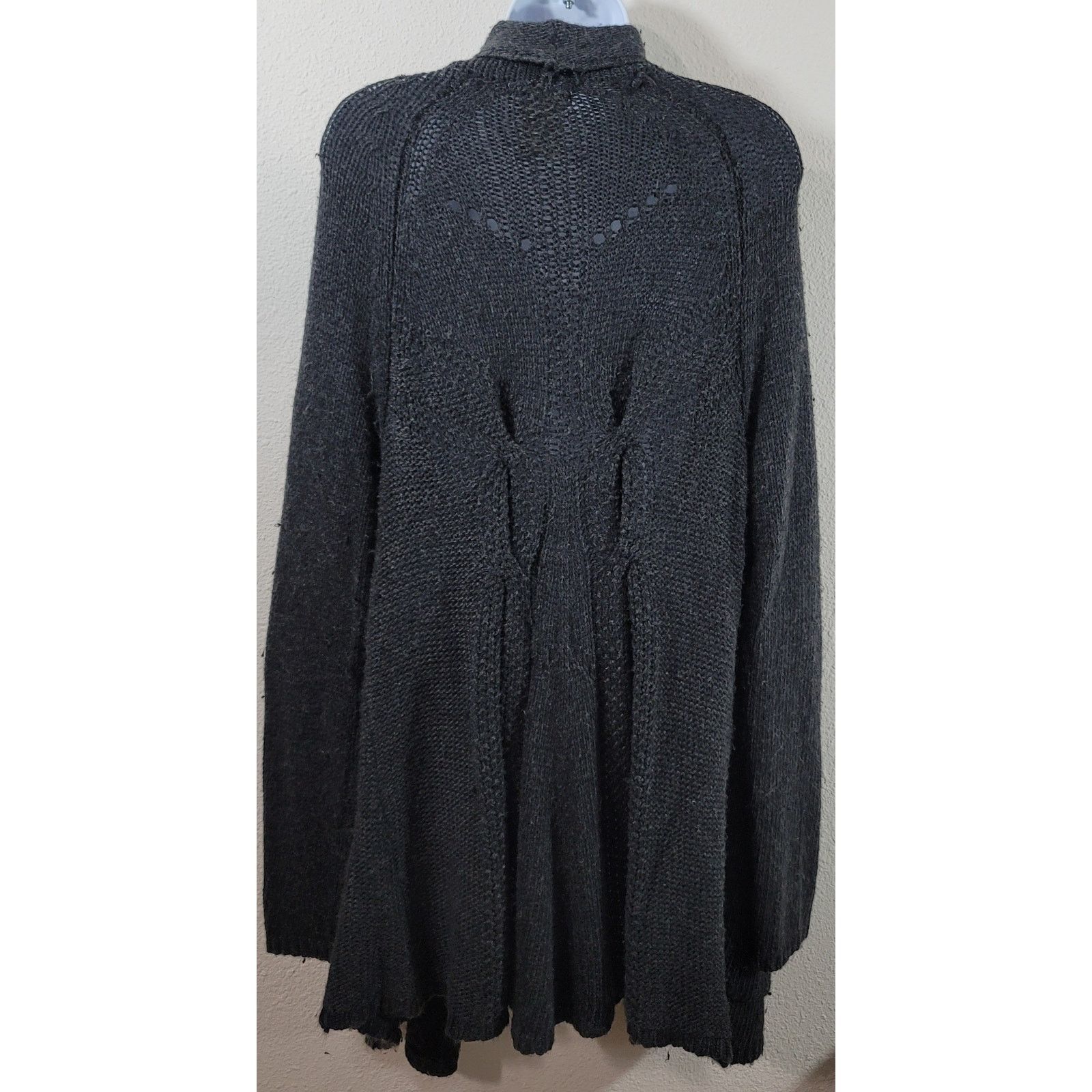 Other Matty M Charcoal Open Front Coatigan Sweater XL Lightweight Size XL / US 12-14 / IT 48-50 - 2 Thumbnail