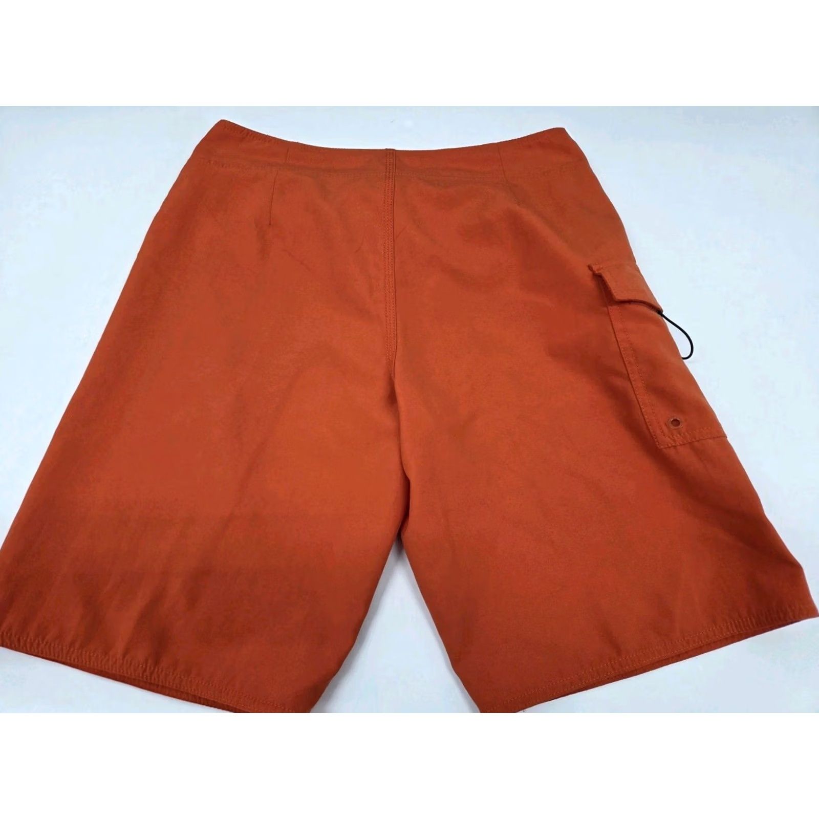RVCA RVCA Mens Board Shorts Orange 30 Regular Inseam 10" Drawstring Side Pocket Embroidered Classic Non Stretch Polyester Knit Swim Bottoms Mens Size ONE SIZE - 2 Thumbnail