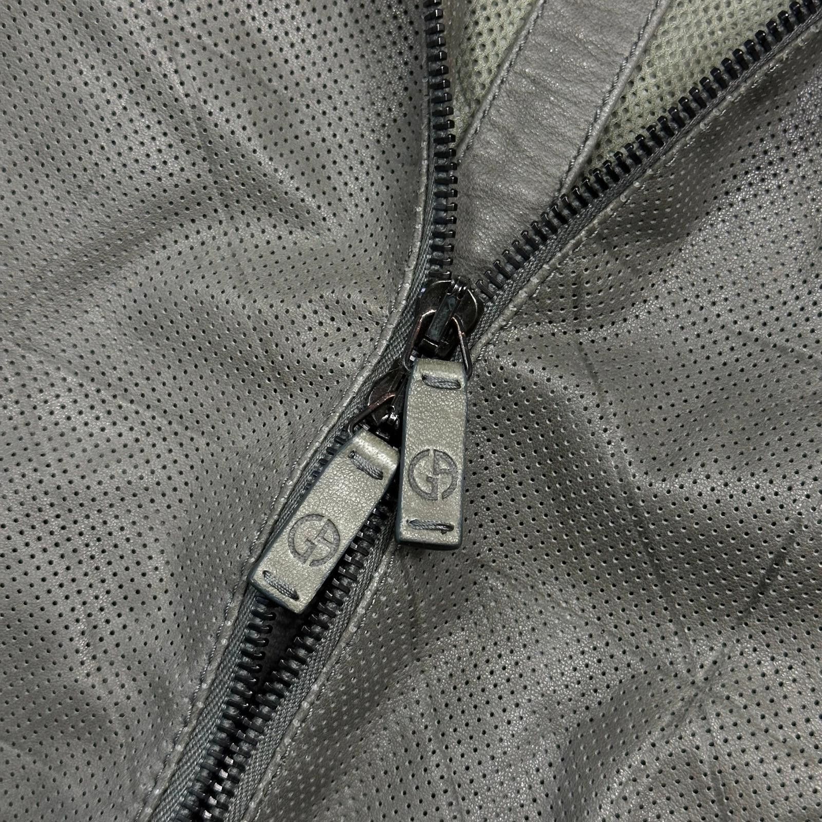 Armani Giorgio Armani 2010 Perforated Leather Bomber Jacket IT48 M Size US M / EU 48-50 / 2 - 10 Thumbnail