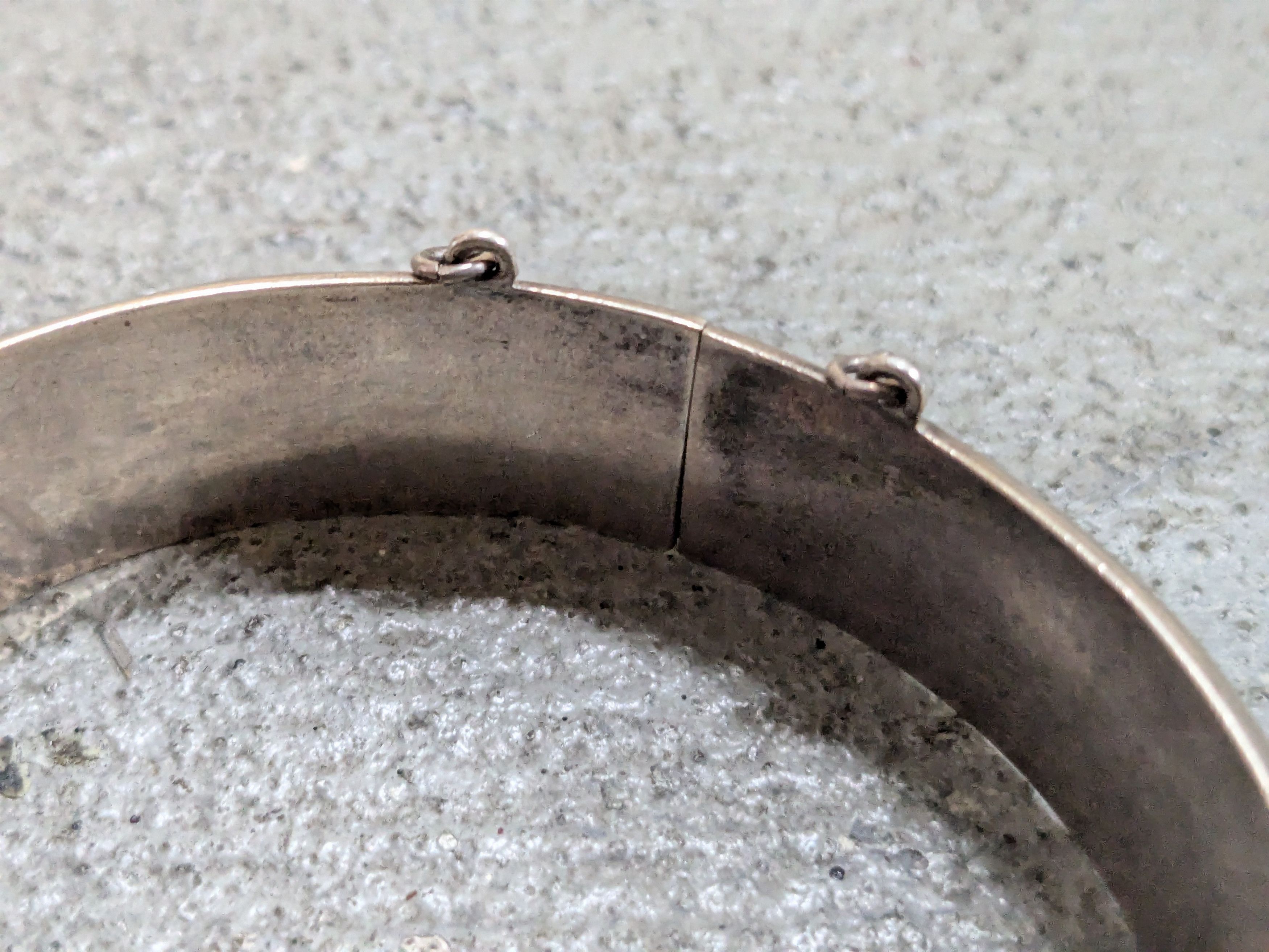 Vintage Vintage Sterling Silver Bracelet Hinge Clamper 7.25 Size ONE SIZE - 8 Thumbnail