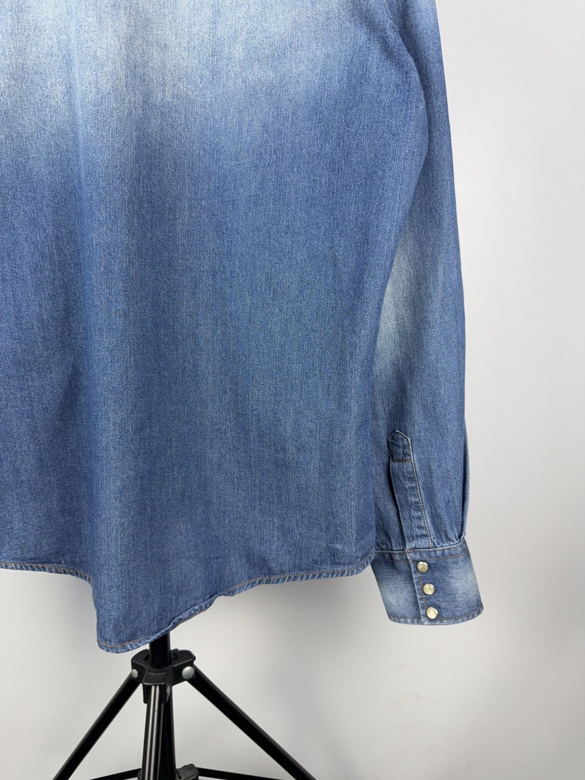 Vintage Vintage 90s Rare Retro Denim Cowboy Western Shirt Size US L / EU 52-54 / 3 - 11 Thumbnail