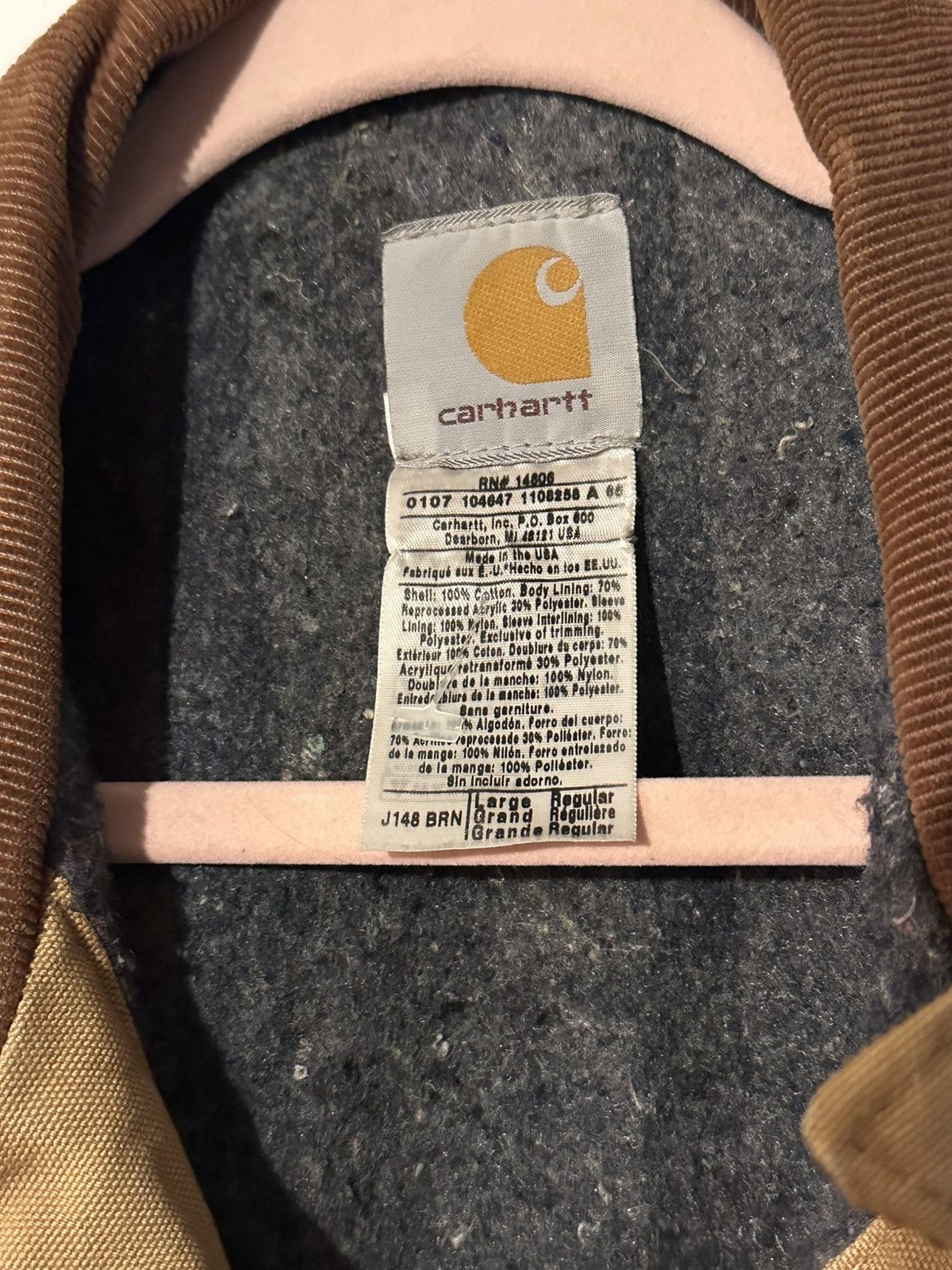 Carhartt × Vintage Vintage Carhartt Blanket Lined Trucker Jacket Embroidered Size US L / EU 52-54 / 3 - 3 Thumbnail