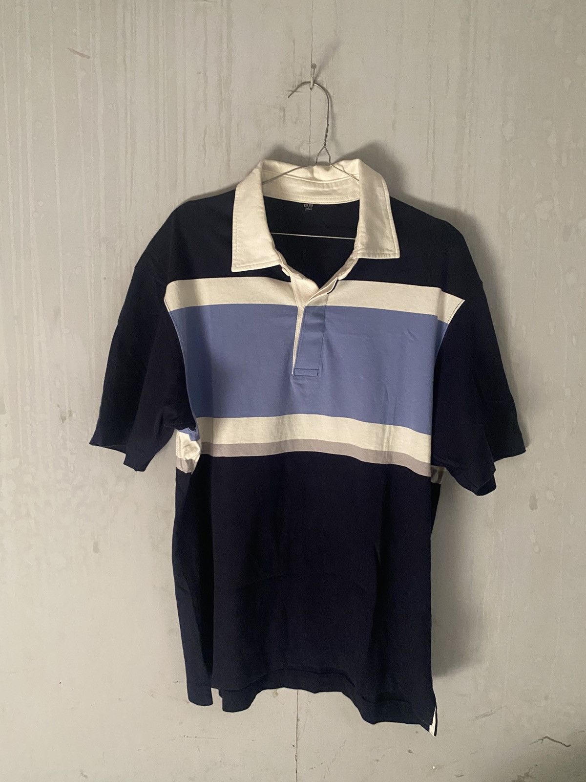 Uniqlo Uniqlo stripe polo navy blue Size US M / EU 48-50 / 2 - 1 Thumbnail