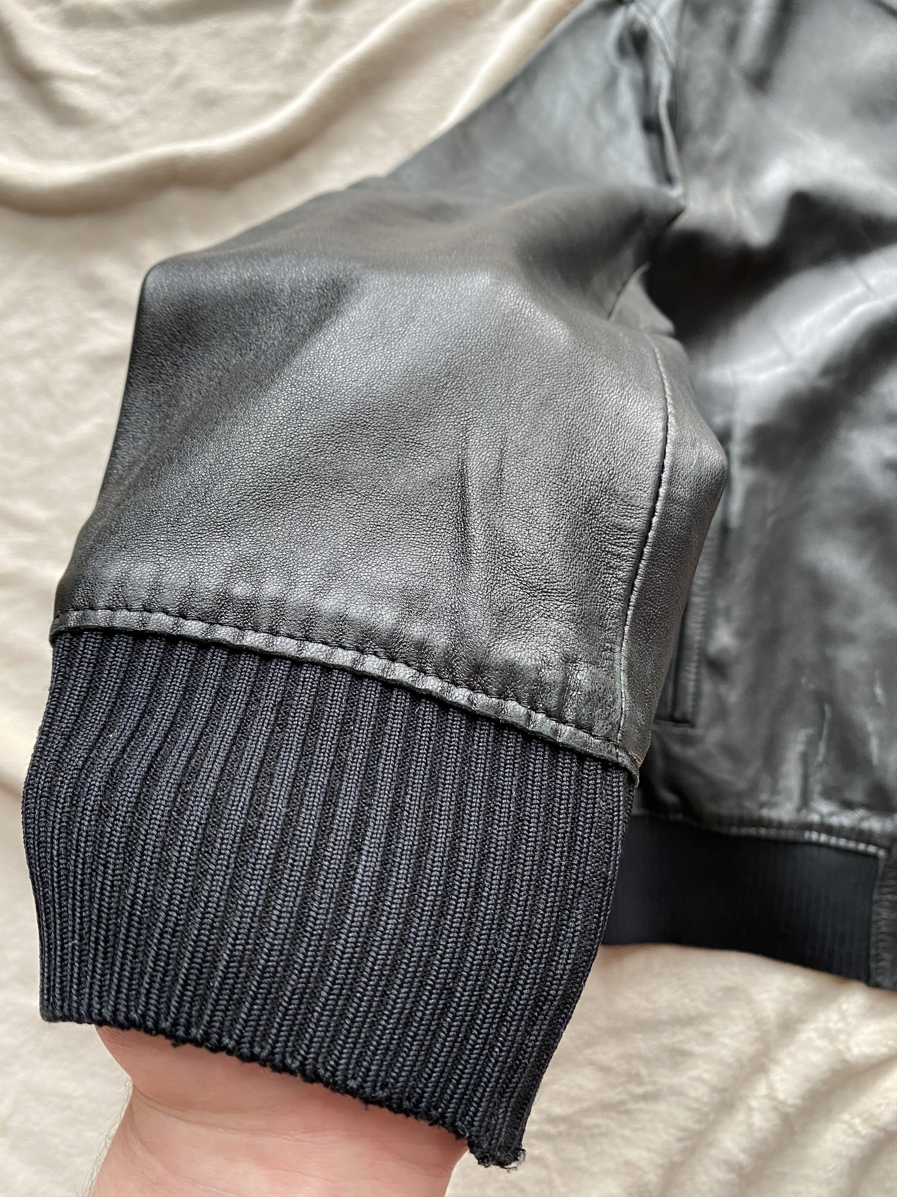 Dolce & Gabbana Dolce & Gabbana men's leather bomber jacket casual Size US M / EU 48-50 / 2 - 7 Thumbnail