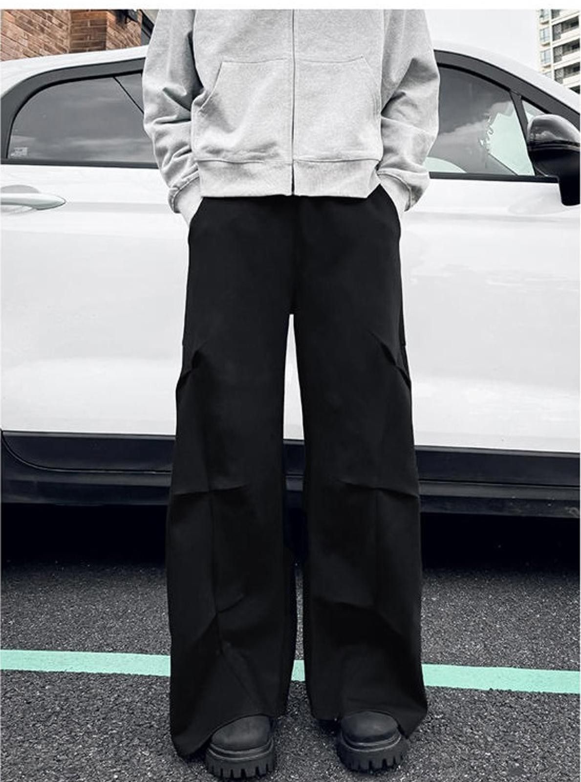 Vintage Pleated Crease Wide-leg Mopping Casual Pants Size US 32 / EU 48 - 1 Thumbnail