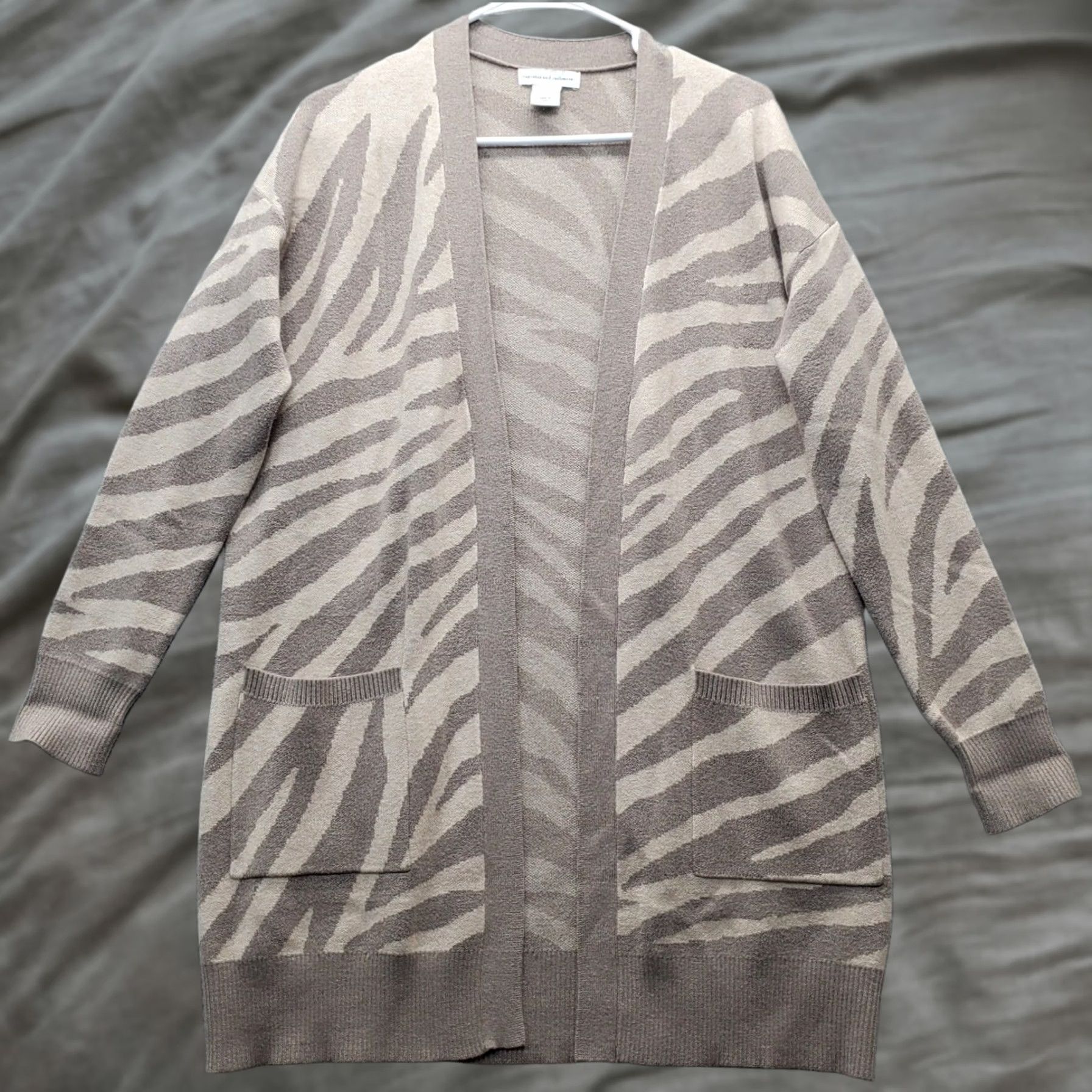 Vintage Cupcakes & Cashmere Cardigan Sweater Womens Small Multi Zebra Print Open Front Size S / US 4 / IT 40 - 1 Thumbnail