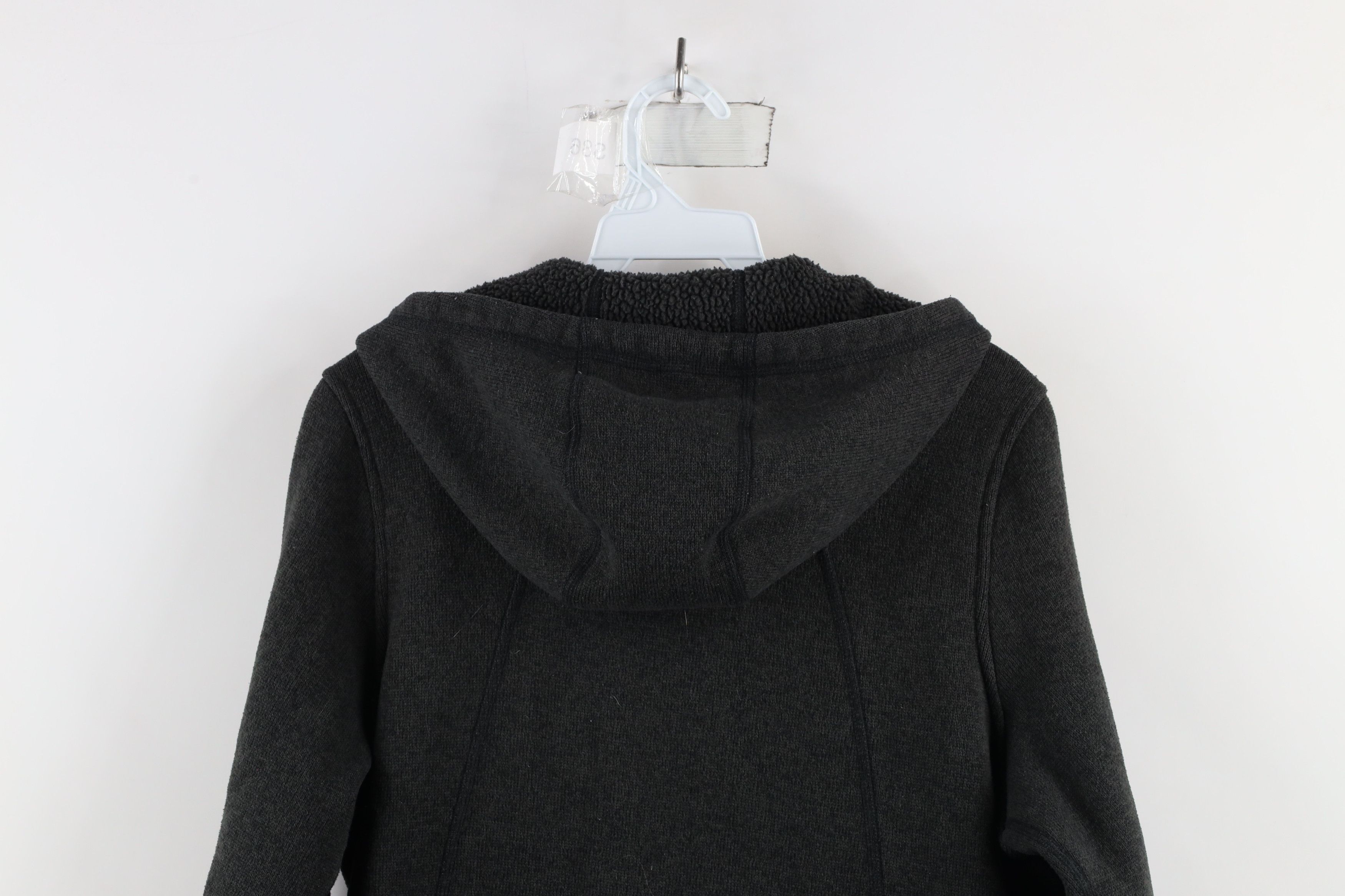 The North Face × Vintage The North Face Out Knit Crescent Full Zip Hoodie Dark Gray Size L / US 10 / IT 46 - 10 Thumbnail
