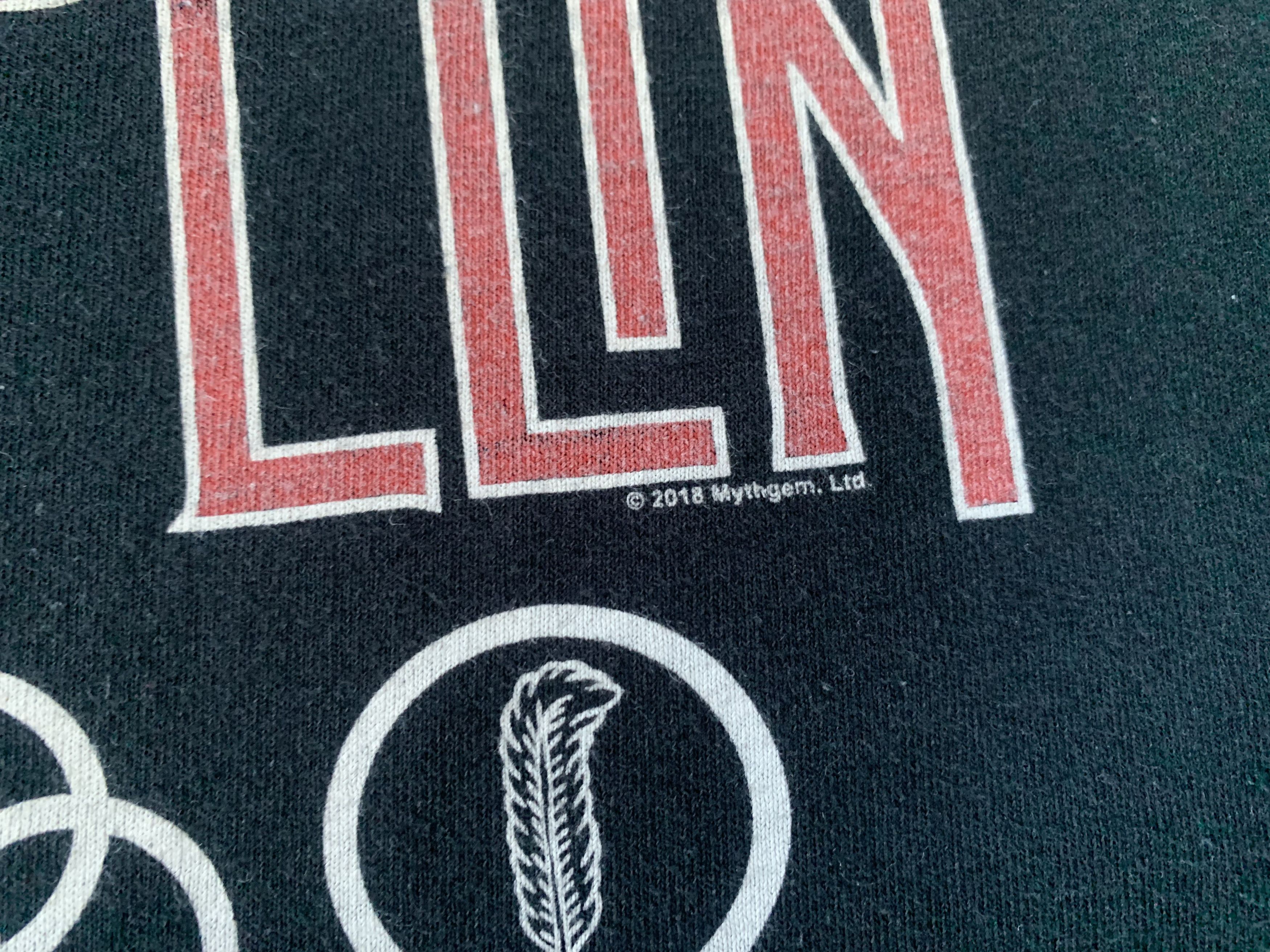 Band Tees Gildan Led Zeppelin Black Printed T Shirt Size US XL / EU 56 / 4 - 6 Thumbnail