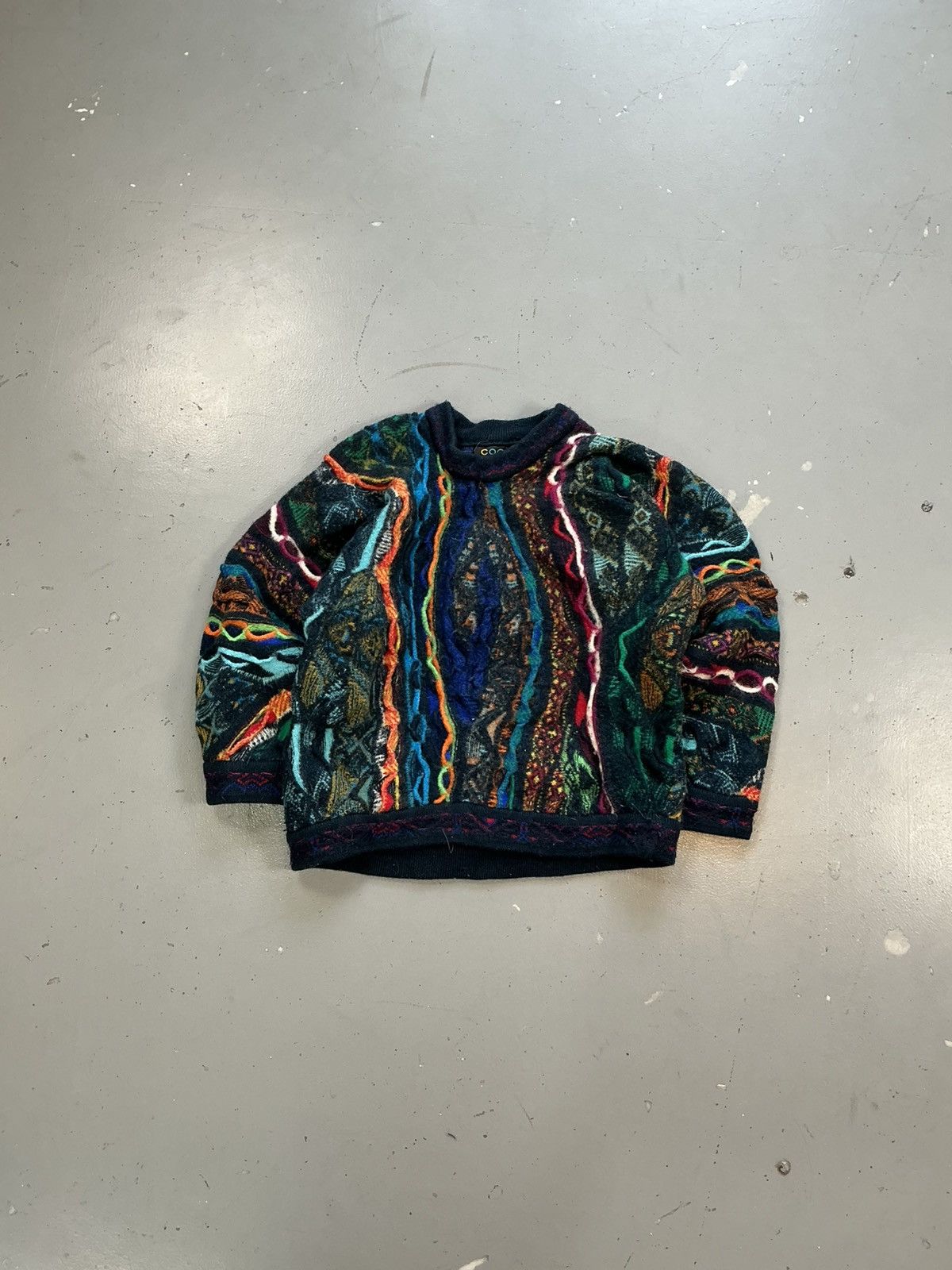 【Vintage】COOGI 3D KNIT CARDIGAN Vintage Coogi Cardigan Sweater Colorful 3D Knit XL | eBay