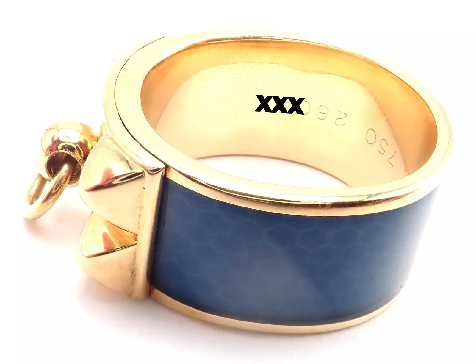 Hermes Hermes Collier de Chien 18K Enamel Band Ring Size 6 Size ONE SIZE - 4 Thumbnail