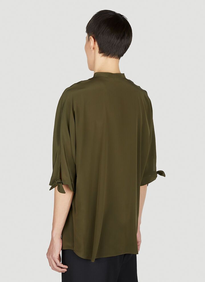 Saint Laurent Paris o1bcso1str1124 Tunic Shirt in Green Size US L / EU 52-54 / 3 - 6 Thumbnail