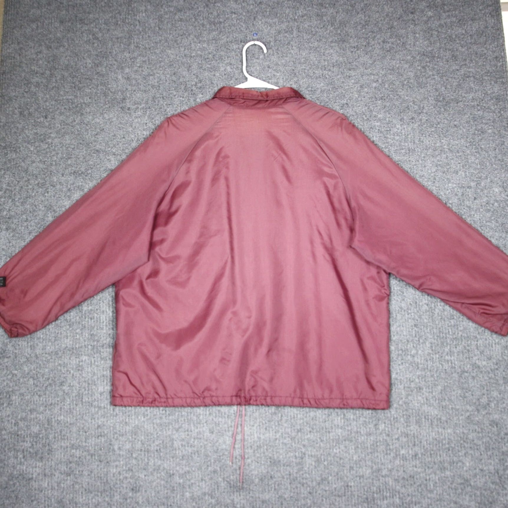 Sears VINTAGE Sears Burgundy Nylon Lined Cotton Coach Jacket Mens XL Snap Button Windbreaker Casual Mens XL Burgundy Snap Button Nylon Coach Jacket Size US XL / EU 56 / 4 - 4 Thumbnail