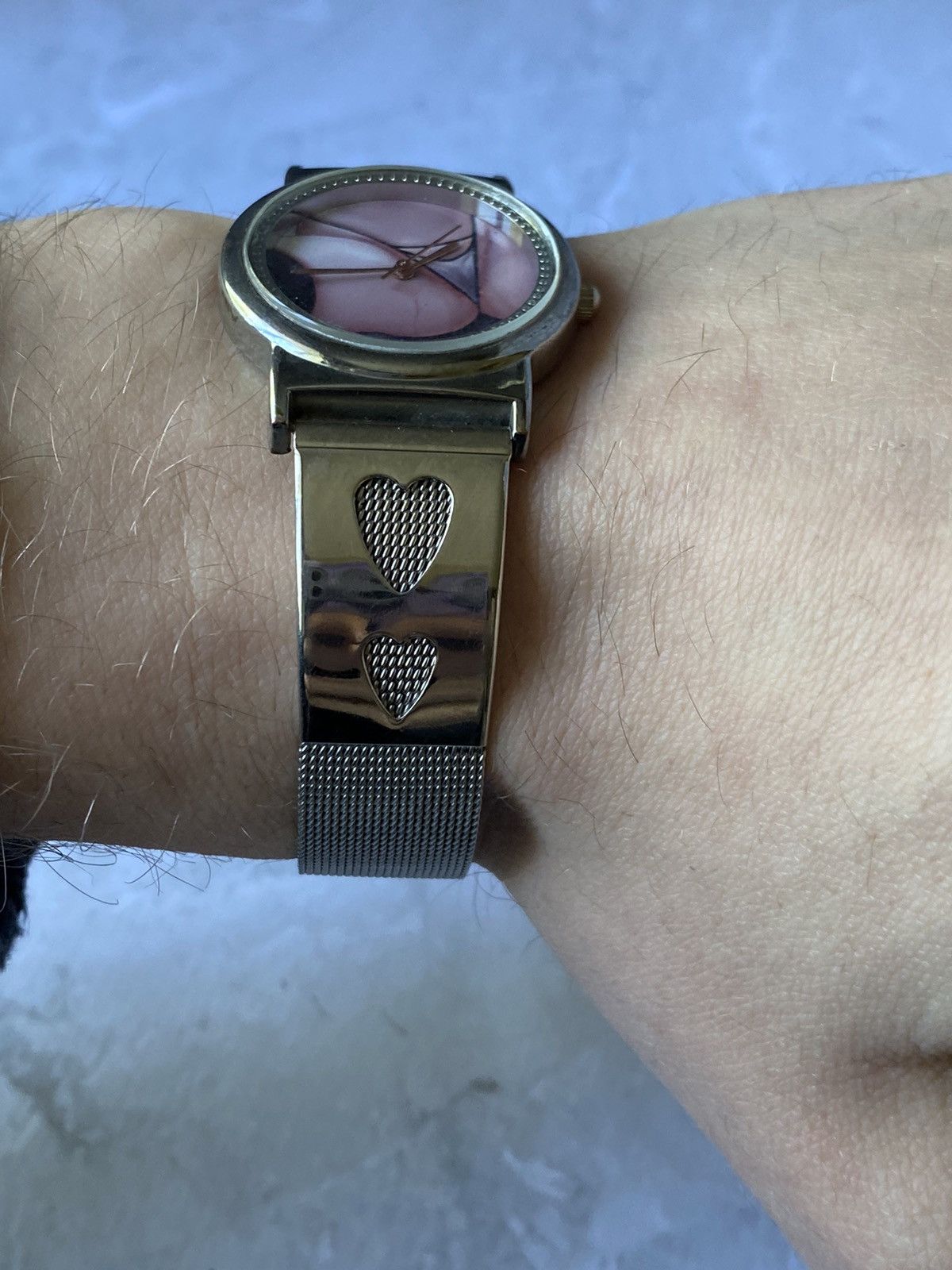 Jewelry × Vintage Sexy Girl Watch with Bold Dial and Mesh Bracelet Size ONE SIZE - 5 Thumbnail