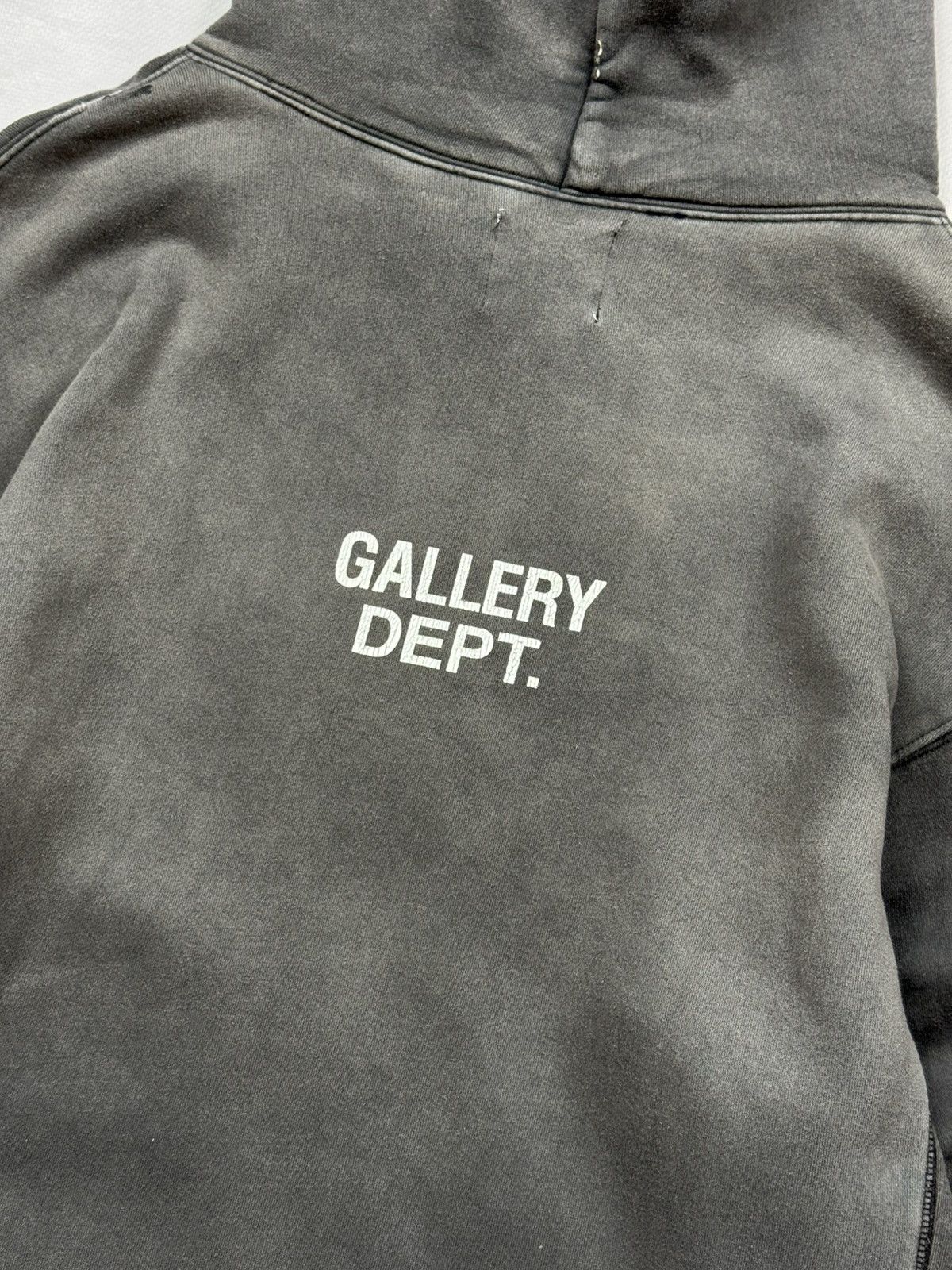 Gallery Dept. Gallery Dept ATK Logo Distressed Hoodie(Grey/L) Size US L / EU 52-54 / 3 - 4 Thumbnail