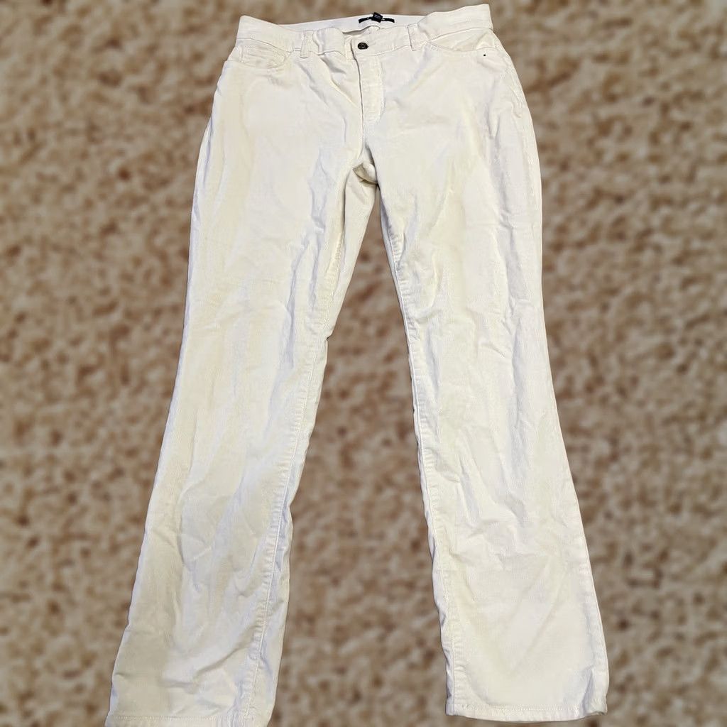 Chaps Chaps Ralph Lauren Corduroy Pants Womens 14 Beige Polo Chino Cord Zip Ladies Size 36" / US 14 / IT 50 - 1 Thumbnail