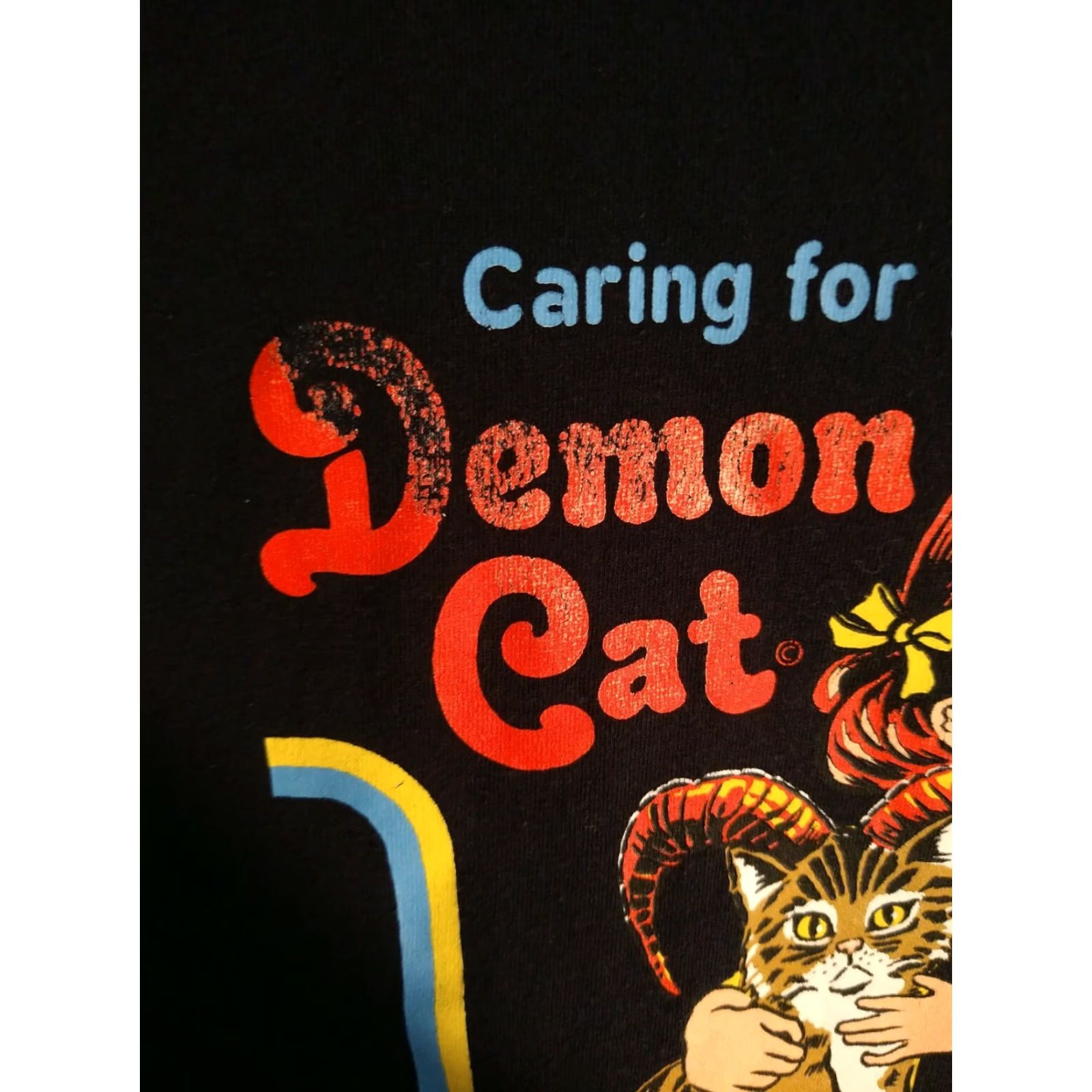 Vintage VINTAGE Steven Rhodes Halloween Shirt Demon Cat Size S Black Mens Short Sleeve T-Shirt Size US S / EU 44-46 / 1 - 3 Thumbnail