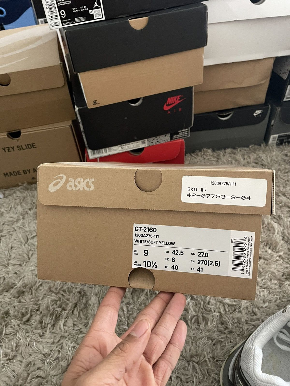 Asics Asics GT 2160 White Brown Soft Yellow Size US 9 / EU 42 - 11 Thumbnail