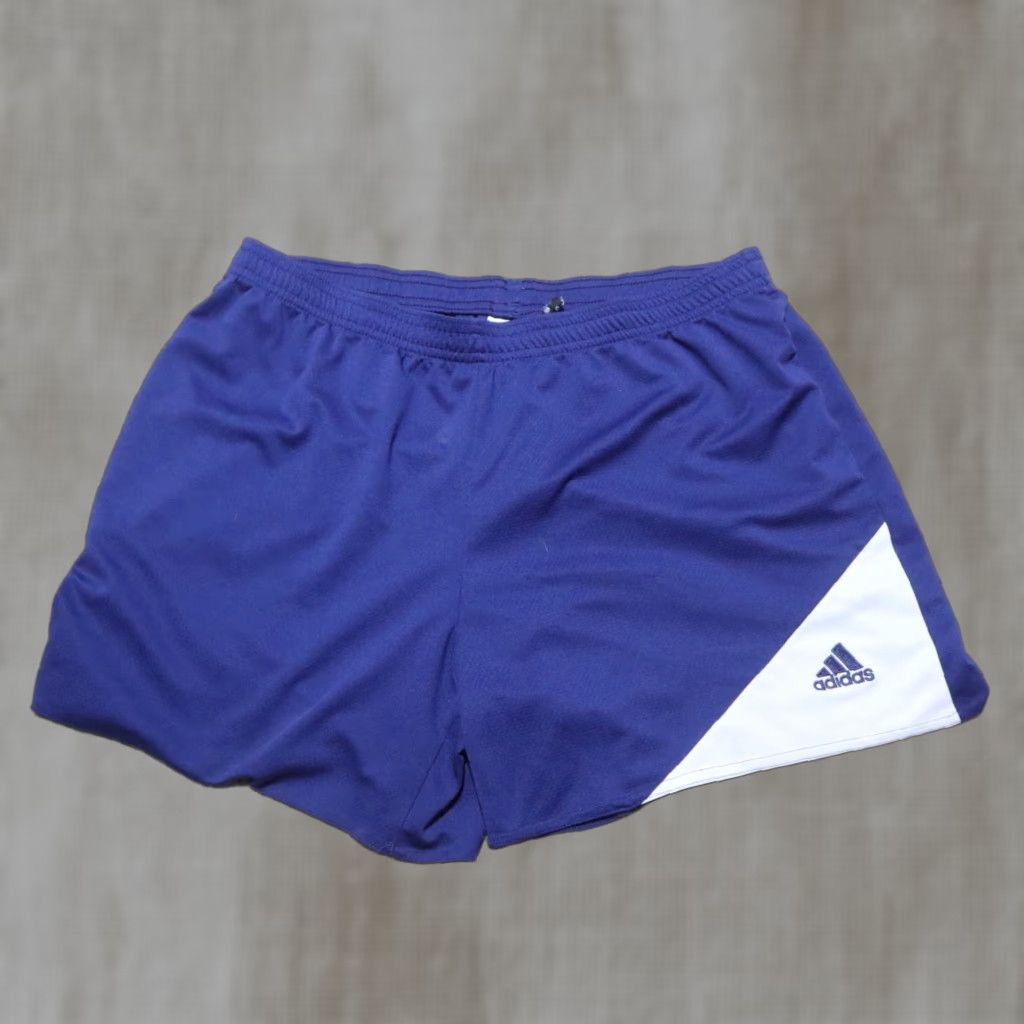 Adidas Adidas Shorts Blue Polyester Drawstring Gym Running Jogging Women's L Large Size 36" / US 14 / IT 50 - 1 Thumbnail