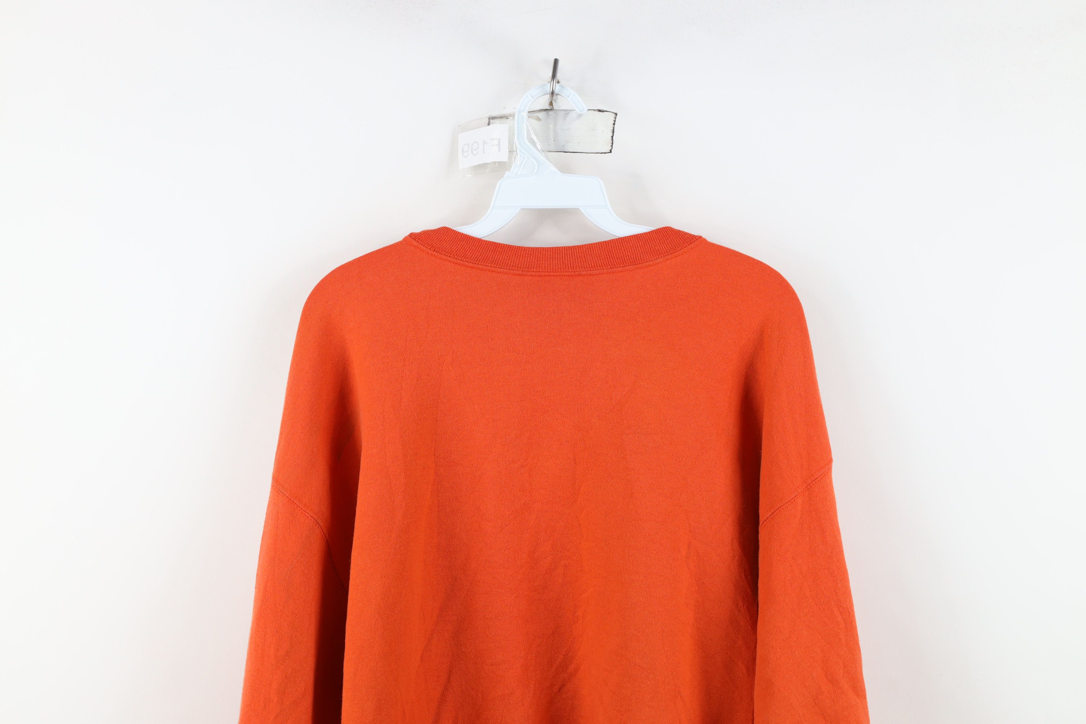 Champion Vintage 90s Champion Spell Out Crewneck Sweatshirt Orange Size US L / EU 52-54 / 3 - 14 Thumbnail