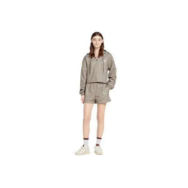Gucci o1la5ras0426 Printed Technical Jersey Shorts in Beige Size 24" / US 00 / IT 34 - 2 Thumbnail