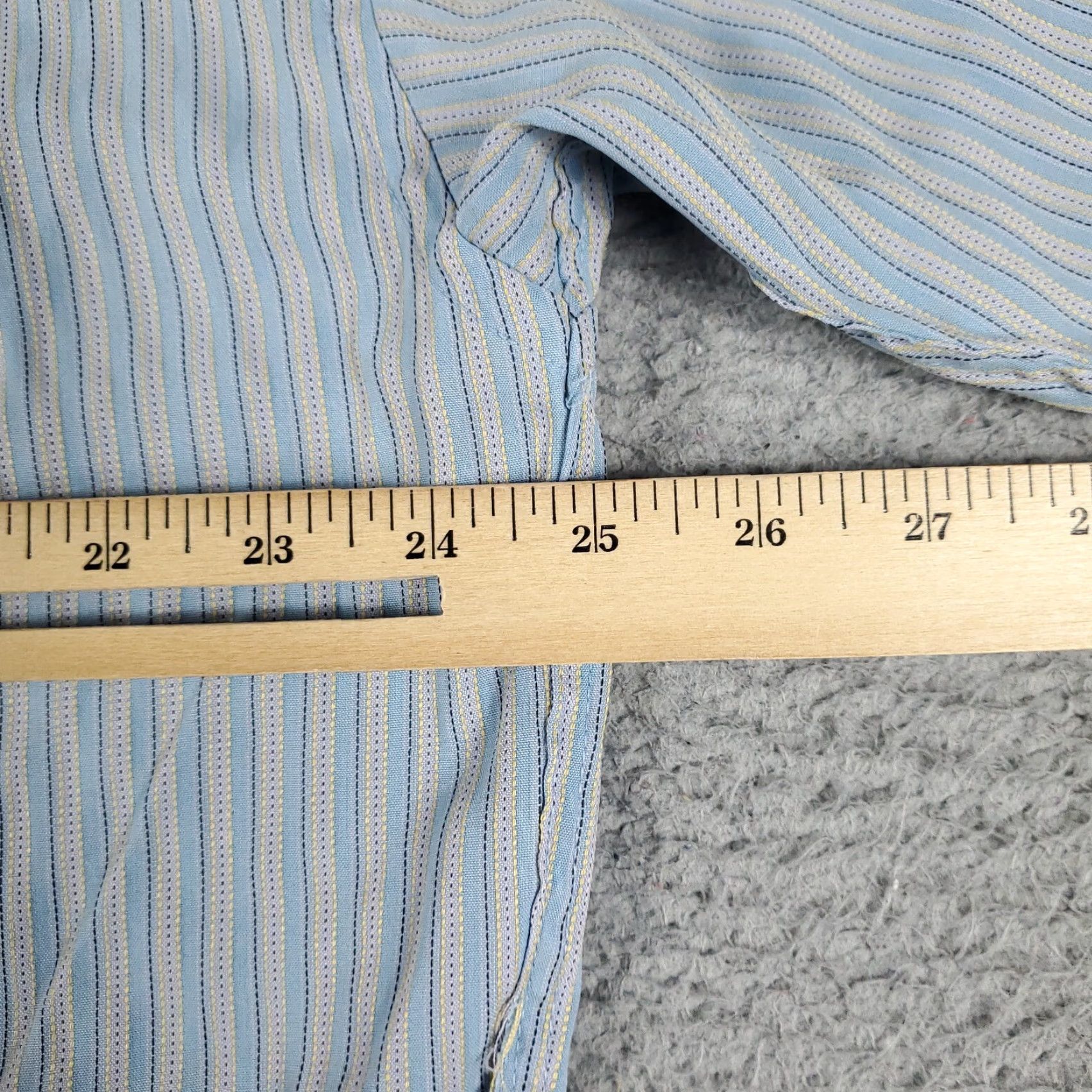 BUGATCHI Bugatchi Uomo Shirt Mens XL Blue Striped Button-Up Short Sleeve Casual Business Formal Party/Cocktail Travel Wedding Workwear Size US XL / EU 56 / 4 - 7 Thumbnail