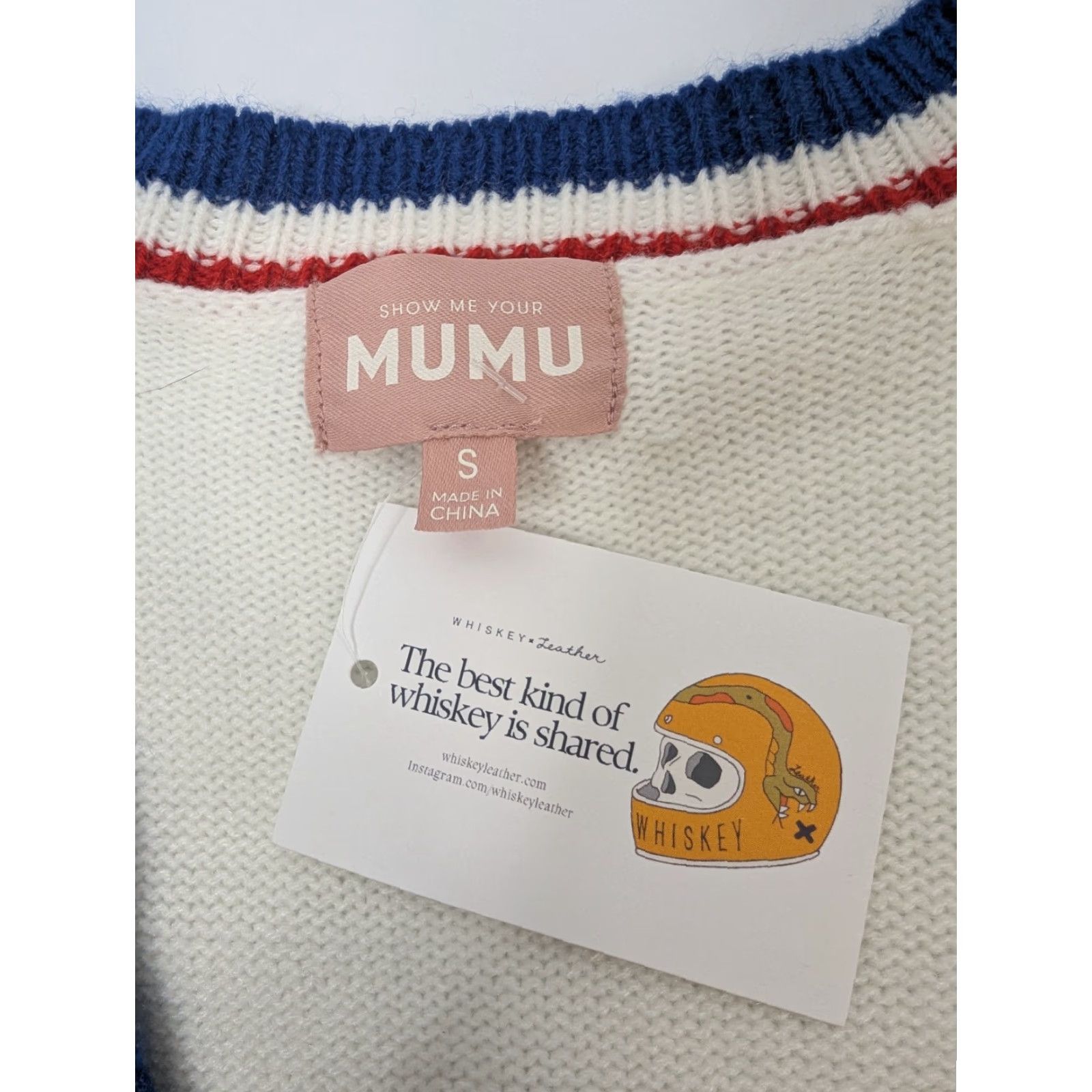 Show Me Your MuMu NWT Show Me Your Mumu Lambert Button Cardigan In USA Stripe Knit Size Small Women Cardigan White Knit Casual Preppy Pockets Womens Size S / US 4 / IT 40 - 7 Thumbnail