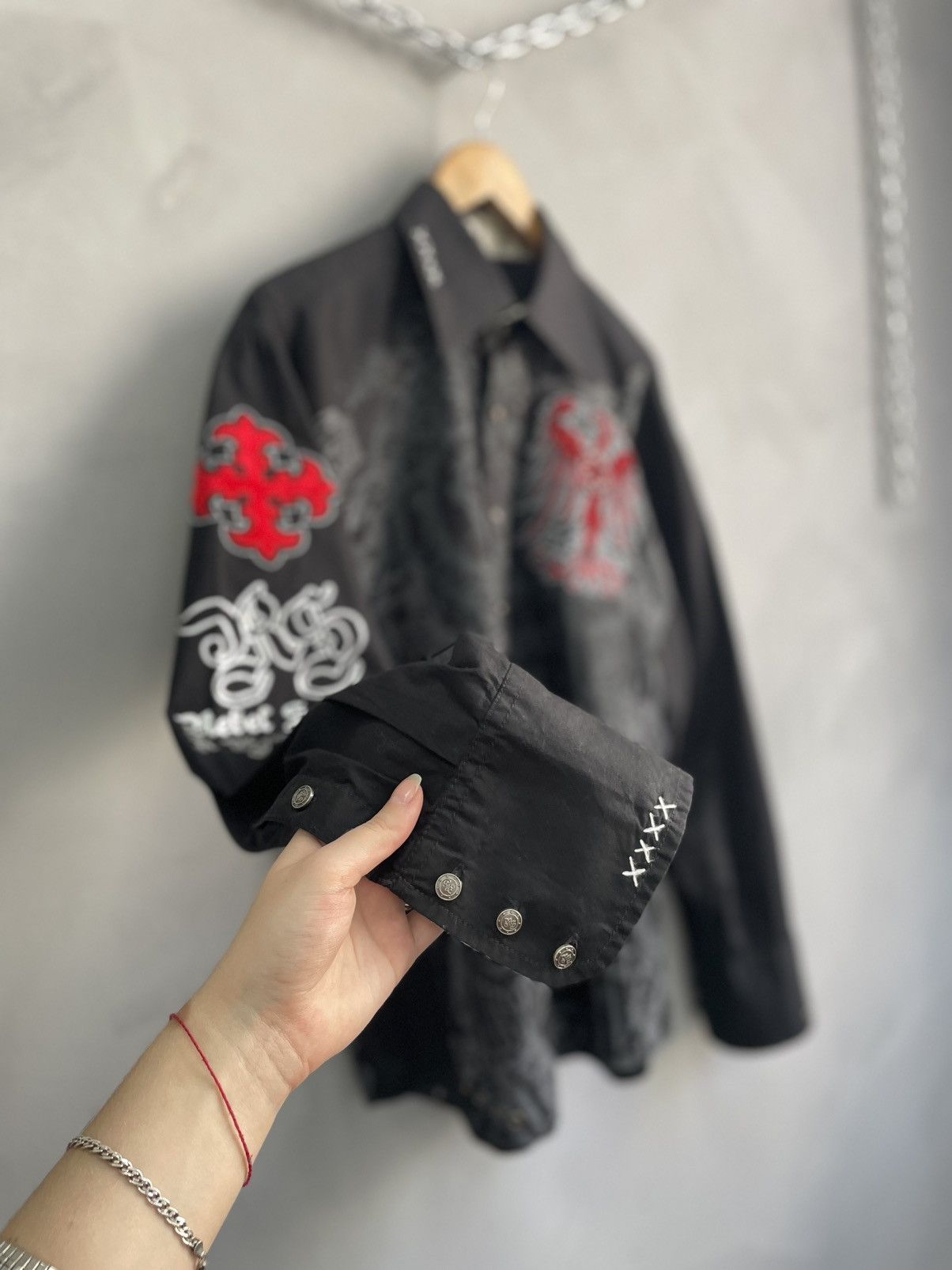Affliction Vintage opium affliction style punk goth shirt button up Size US L / EU 52-54 / 3 - 7 Thumbnail