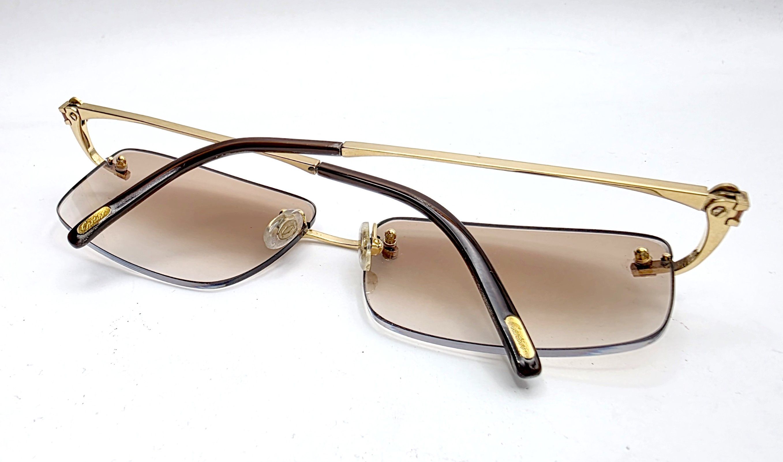 Cartier Luxury Cartier Pink Sapphire Sunglasses 17309 Size ONE SIZE - 5 Thumbnail