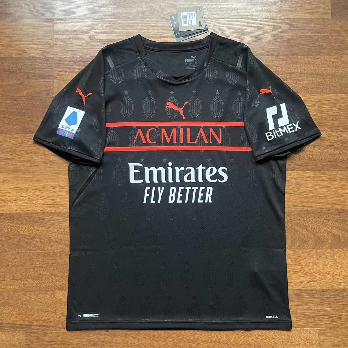 Puma × Vintage MILAN PUMA 2021/2022 FOOTBALL THIRD JERSEY #19 THEO Size US L / EU 52-54 / 3 - 8 Thumbnail