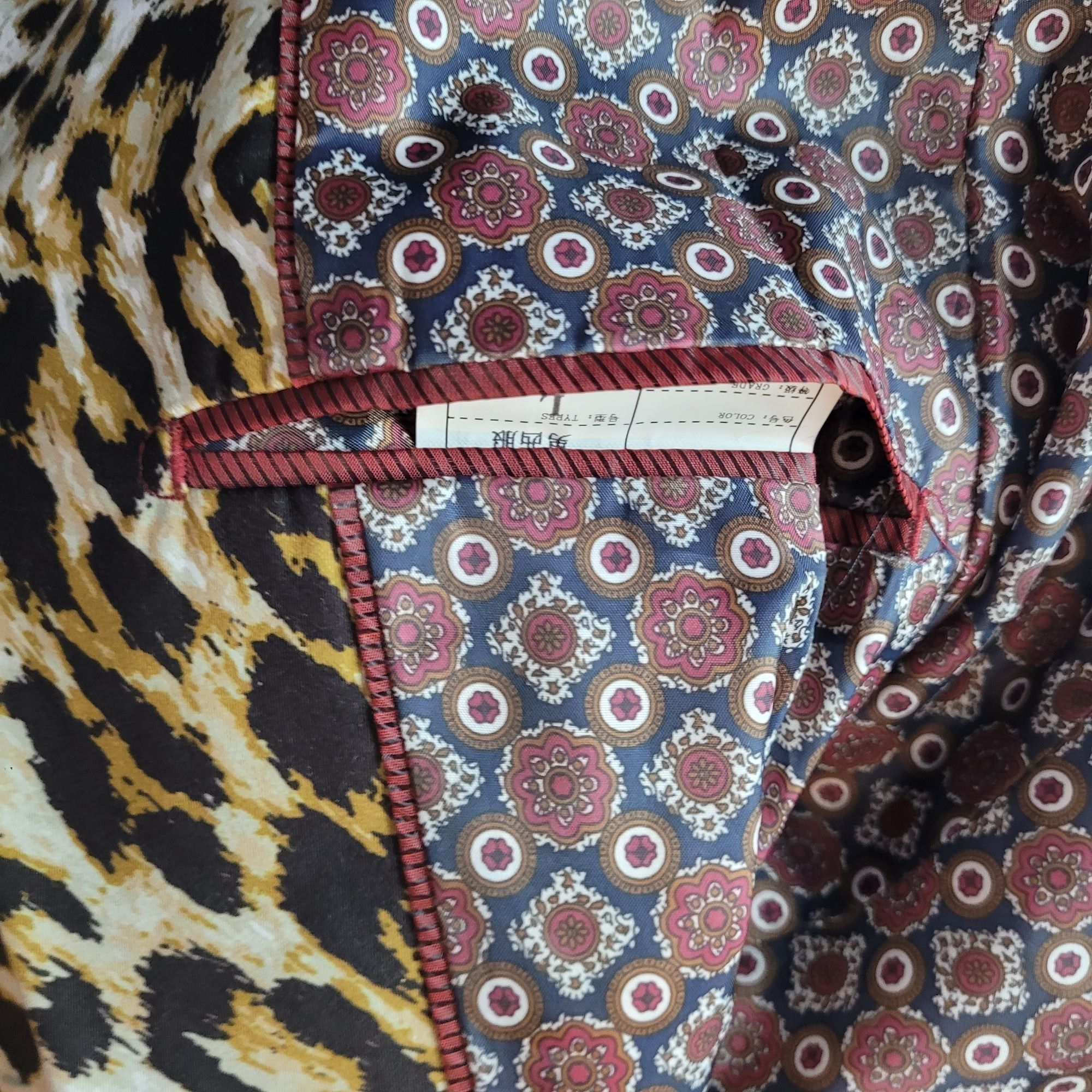 Other Leopard Print Mens Satin Blazer Jacket L/46 Single-Breasted Size 46R - 13 Thumbnail
