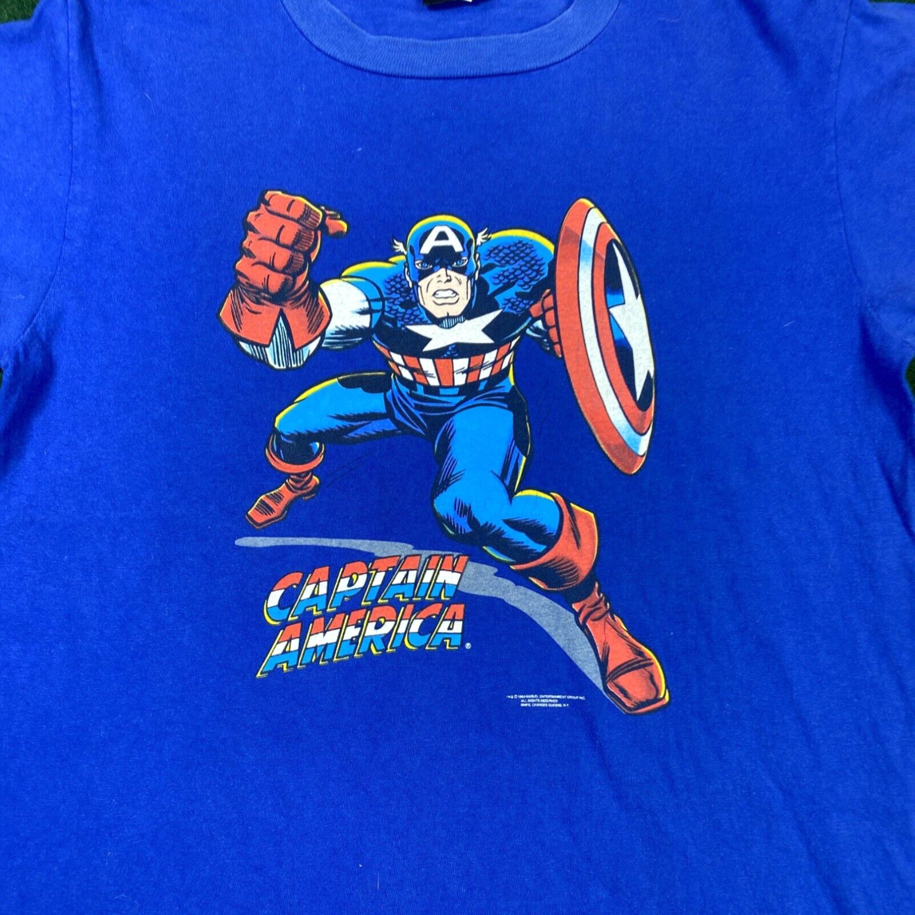 Vintage VINTAGE 80s 1989 MARVEL COMICS CAPTAIN AMERICA USA T SHIRT Large Rare Size US L / EU 52-54 / 3 - 2 Thumbnail