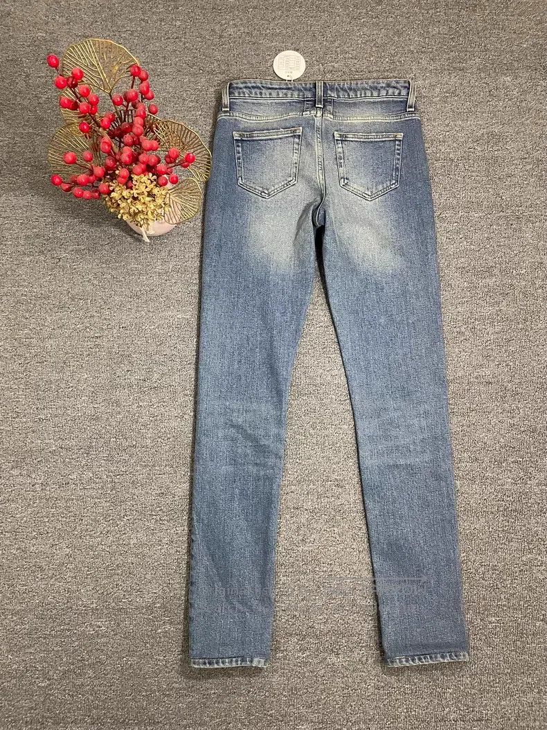 Saint Laurent Paris Saint Laurent Paris Washed Knee Cut Distressed Denim Jeans Size US 28 / EU 44 - 8 Thumbnail