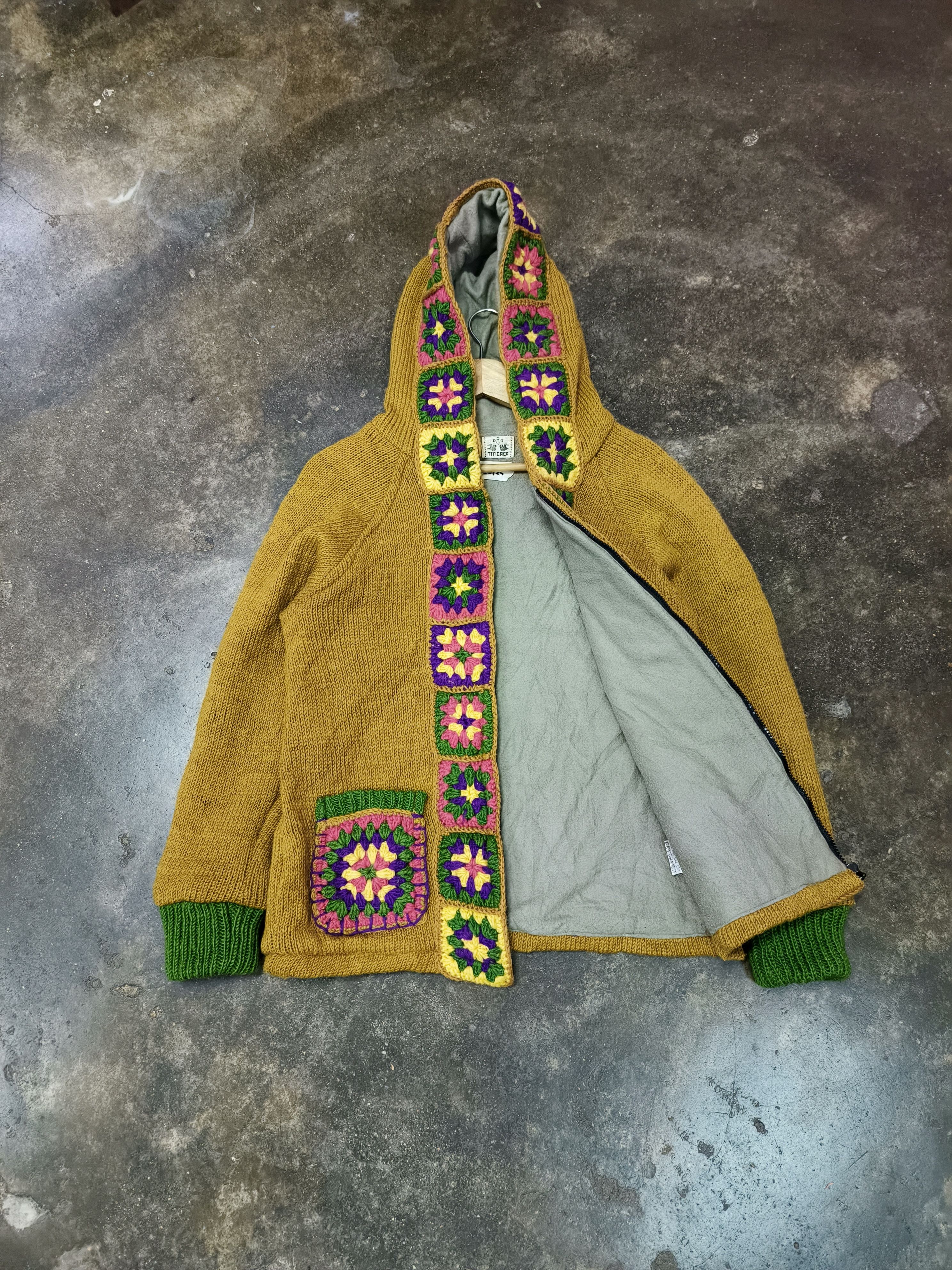Japanese Brand TITICACA KNIT HOODIE Size ONE SIZE - 4 Thumbnail