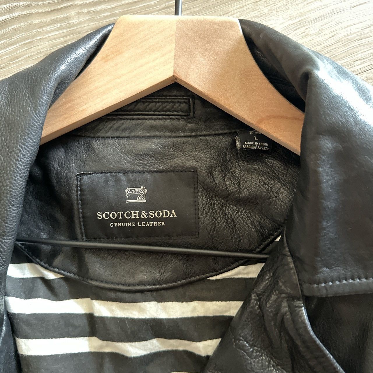Scotch & Soda Scotch & Soda Leather Biker Jacket Size US L / EU 52-54 / 3 - 4 Thumbnail