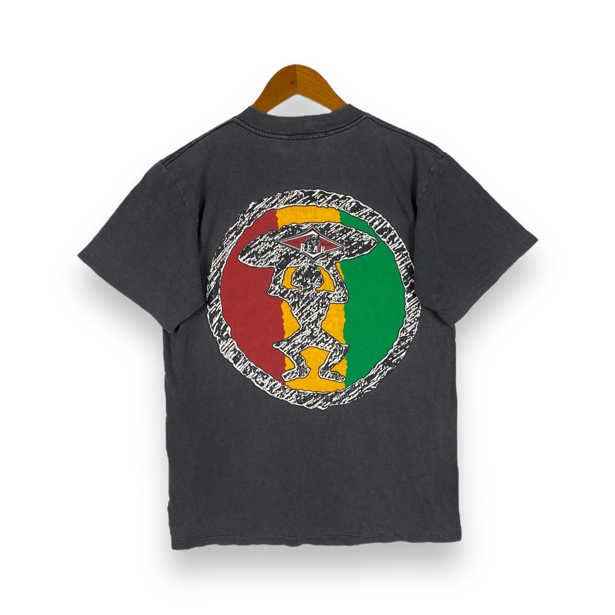 Vintage Vintage 90's BEAR SURFBOARDS Rasta Stickman Graphic Surf Tee Size US M / EU 48-50 / 2 - 1 Thumbnail